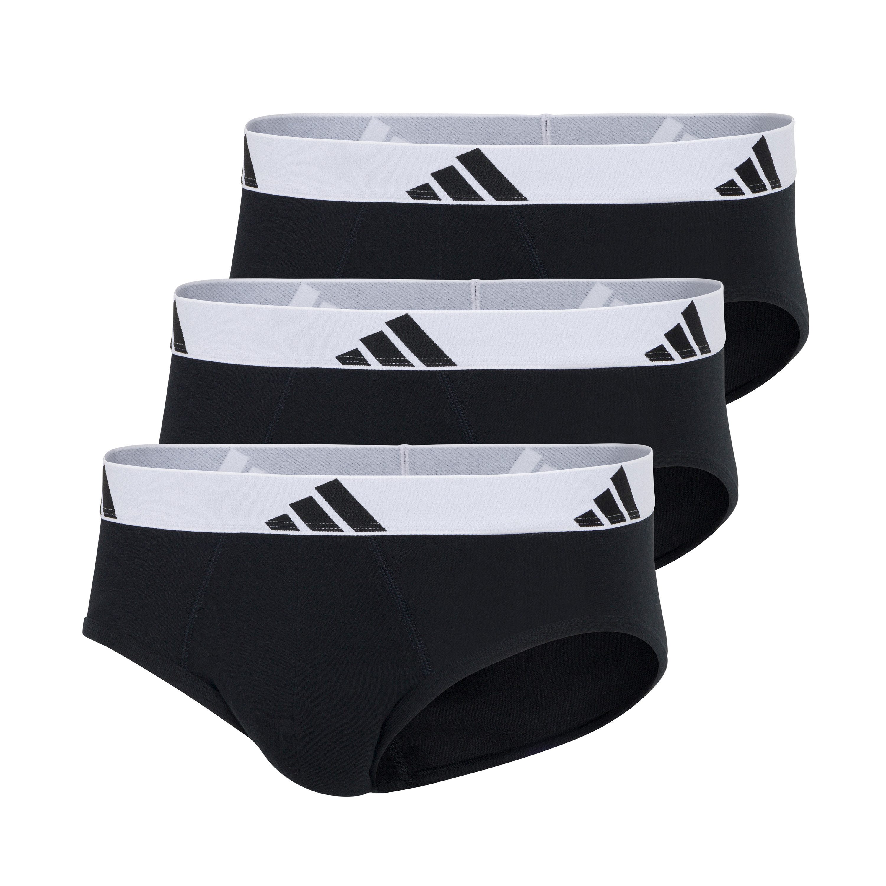 adidas Sportswear Slip Active Flex Cotton (3er Pack) elastisch, Logo-Bund, scheuerfreies Tragegefühl, ohne Eingriff