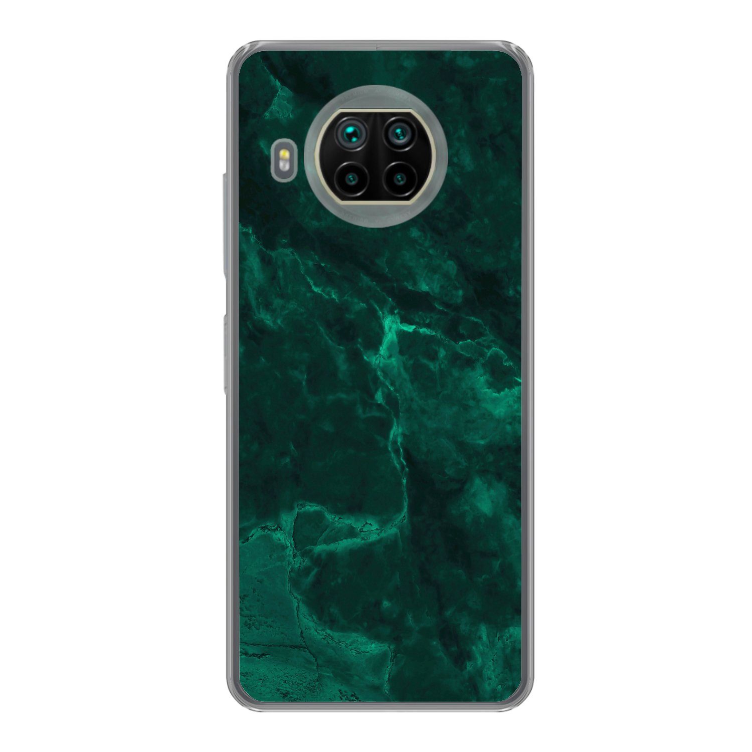 MuchoWow Handyhülle für Xiaomi Mi 10T Lite 5G Marmor - Limone - Grün - Strukturiert - Marm, Phone Case, Silikon, Schutzhülle Dünn