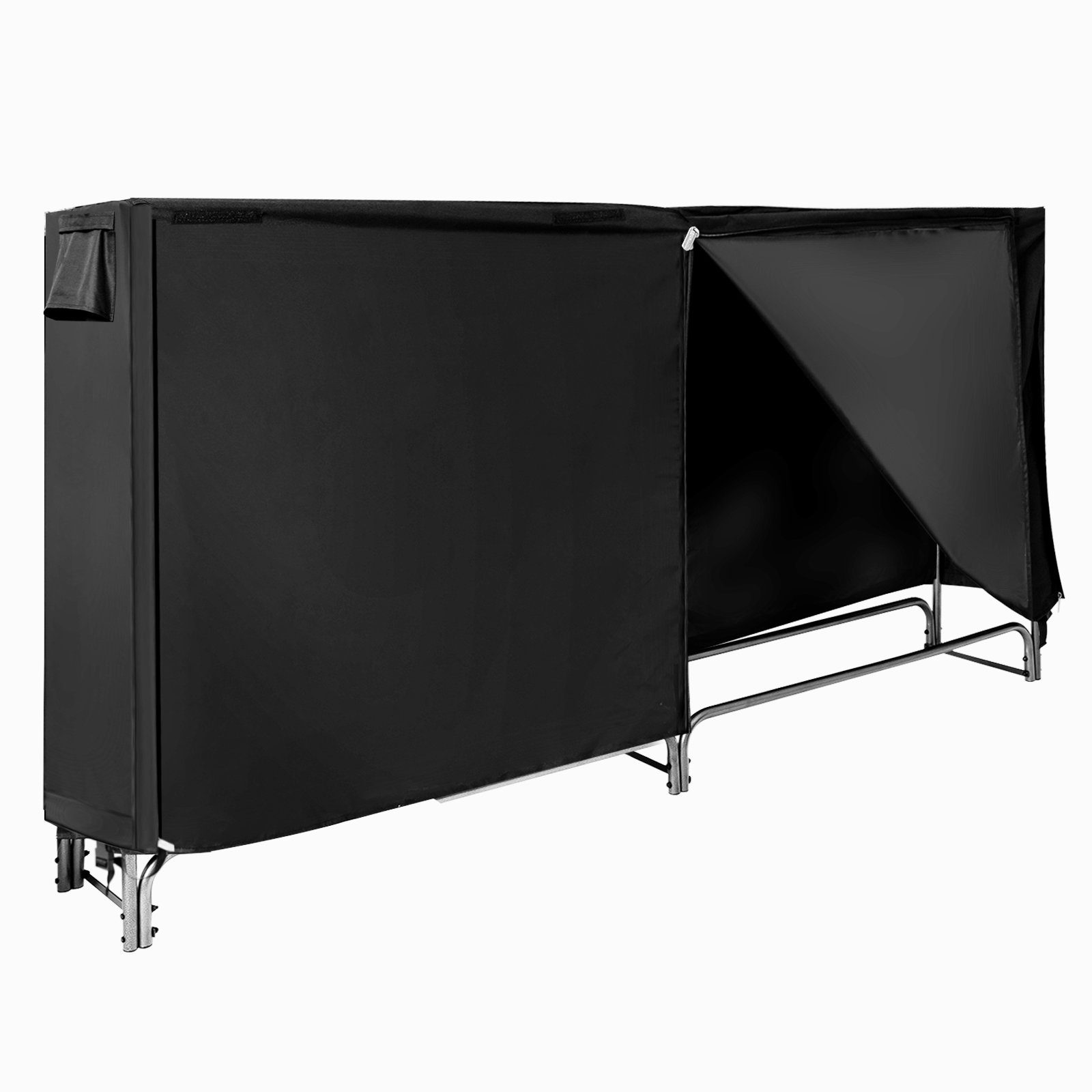 COSTWAY Kaminholzregal Brennholzregal, BxTxH:36x240x123 cm, Metall, mit Abdeckung