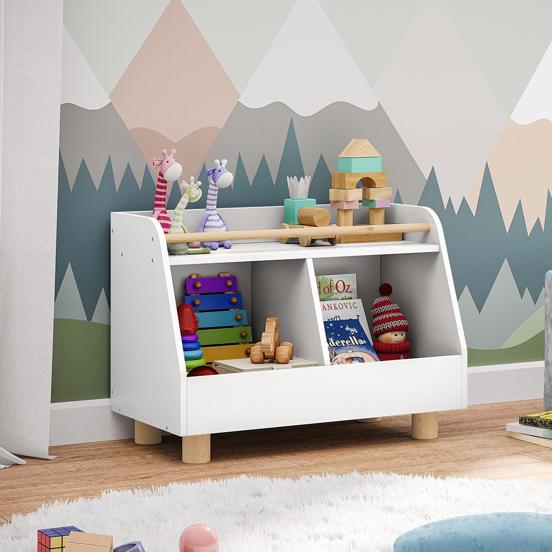 Bellabino Kinderregal Belly, Spielzeugregal weiß, 2 günstig online kaufen