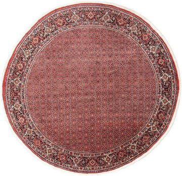 Orientteppich Perser - Bidjar rund - 300 x 300 cm - rot, morgenland, rund, Höhe: 15 mm, Wohnzimmer, Handgeknüpft, Einzelstück mit Zertifikat