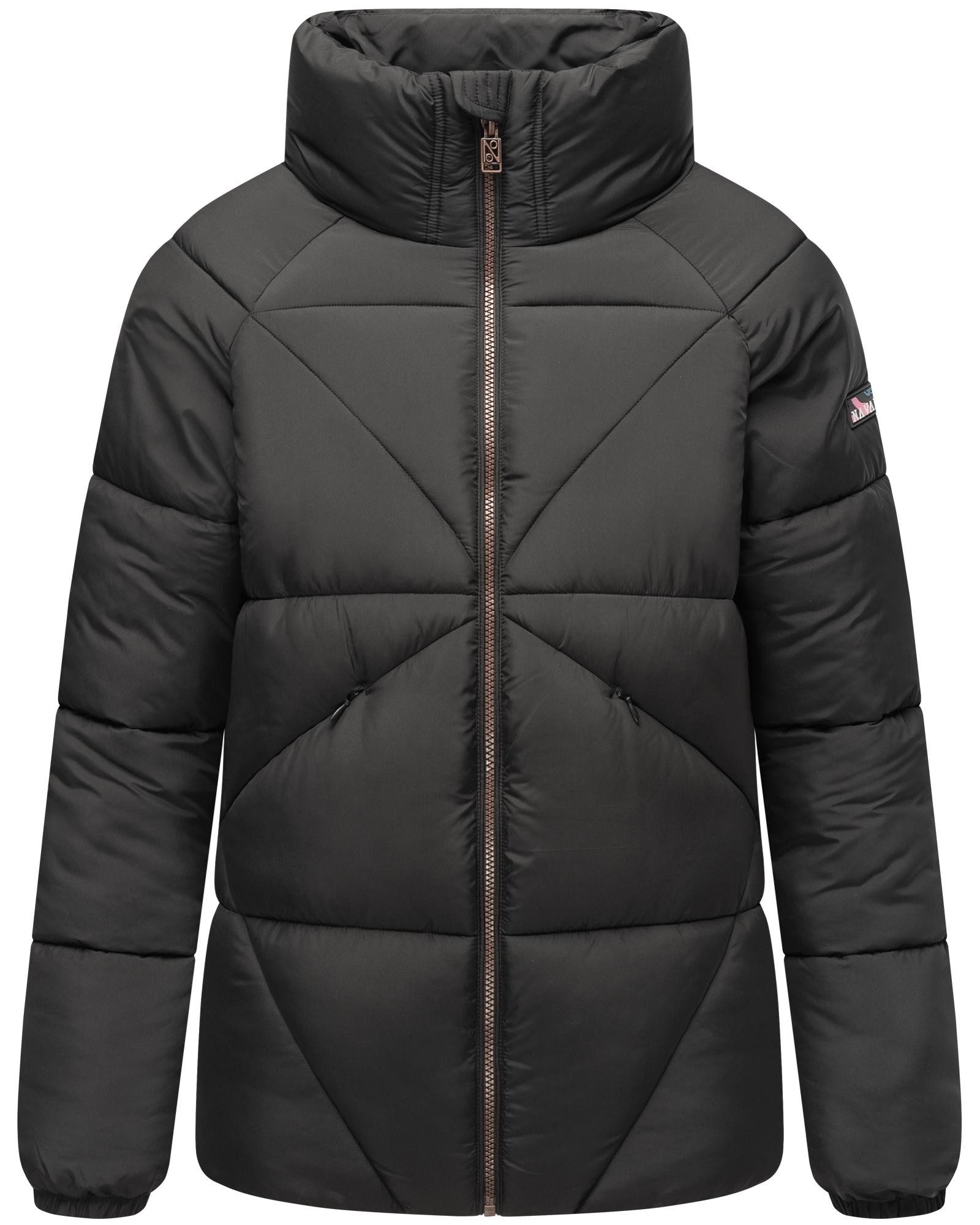 Navahoo Steppjacke Schokolinaa 14 Winterjacke mit modischer Steppung & hohem Kragen