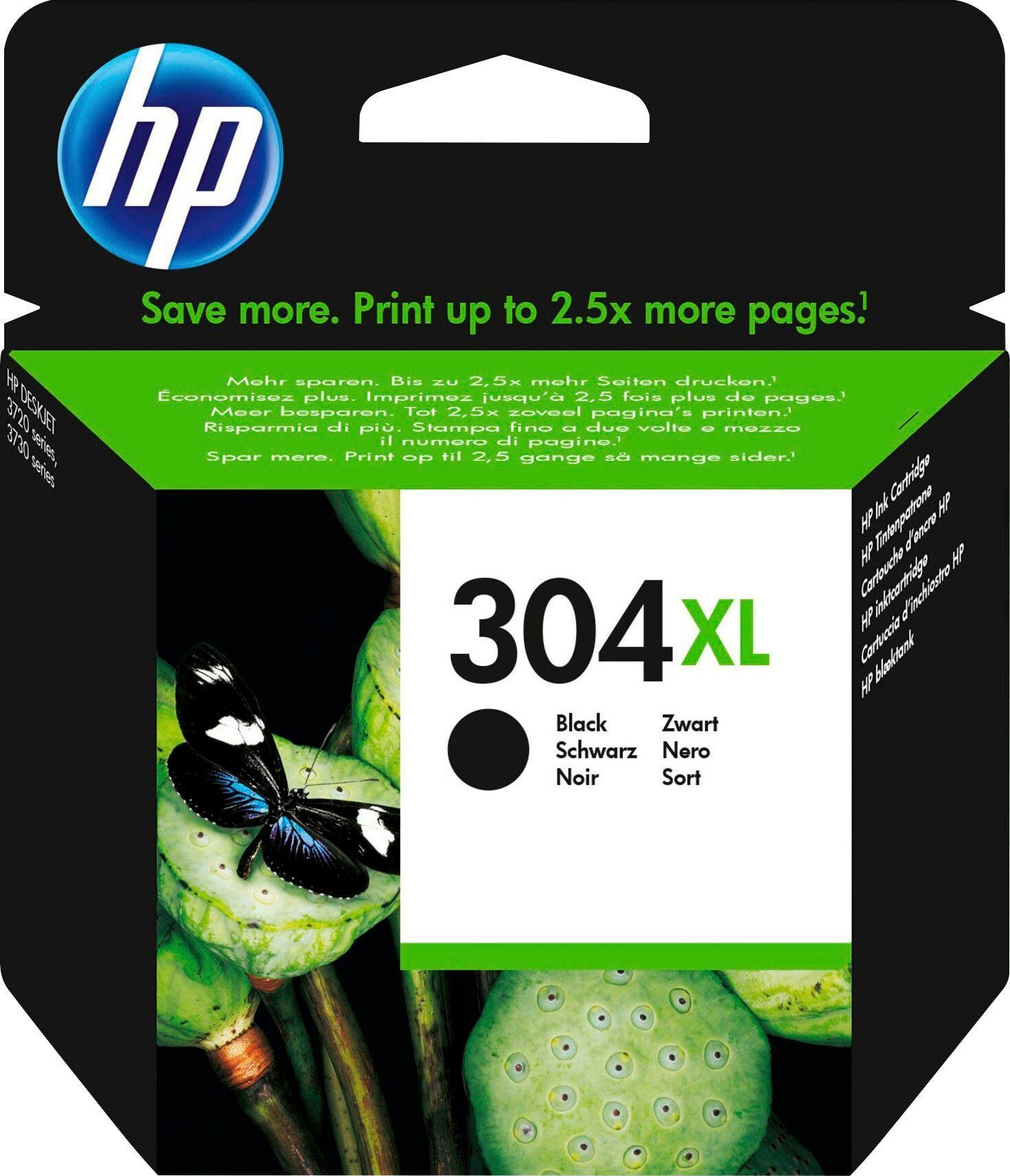 HP »304XL, (N9K08AE)« Tintenpatrone (1-tlg., original Druckerpatrone 304  schwarz XL / Instant Ink)