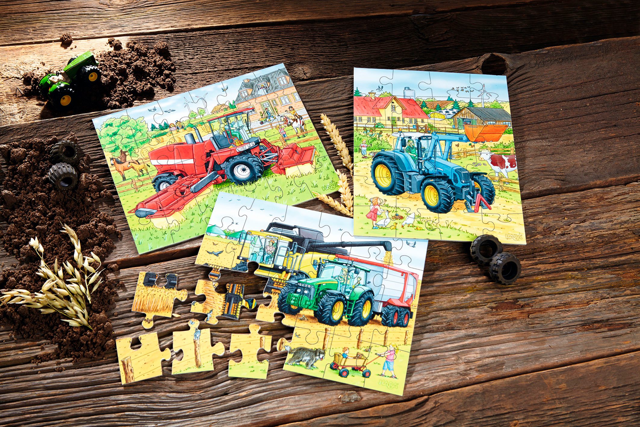 Haba Puzzle Traktor und Co., 72 Puzzleteile