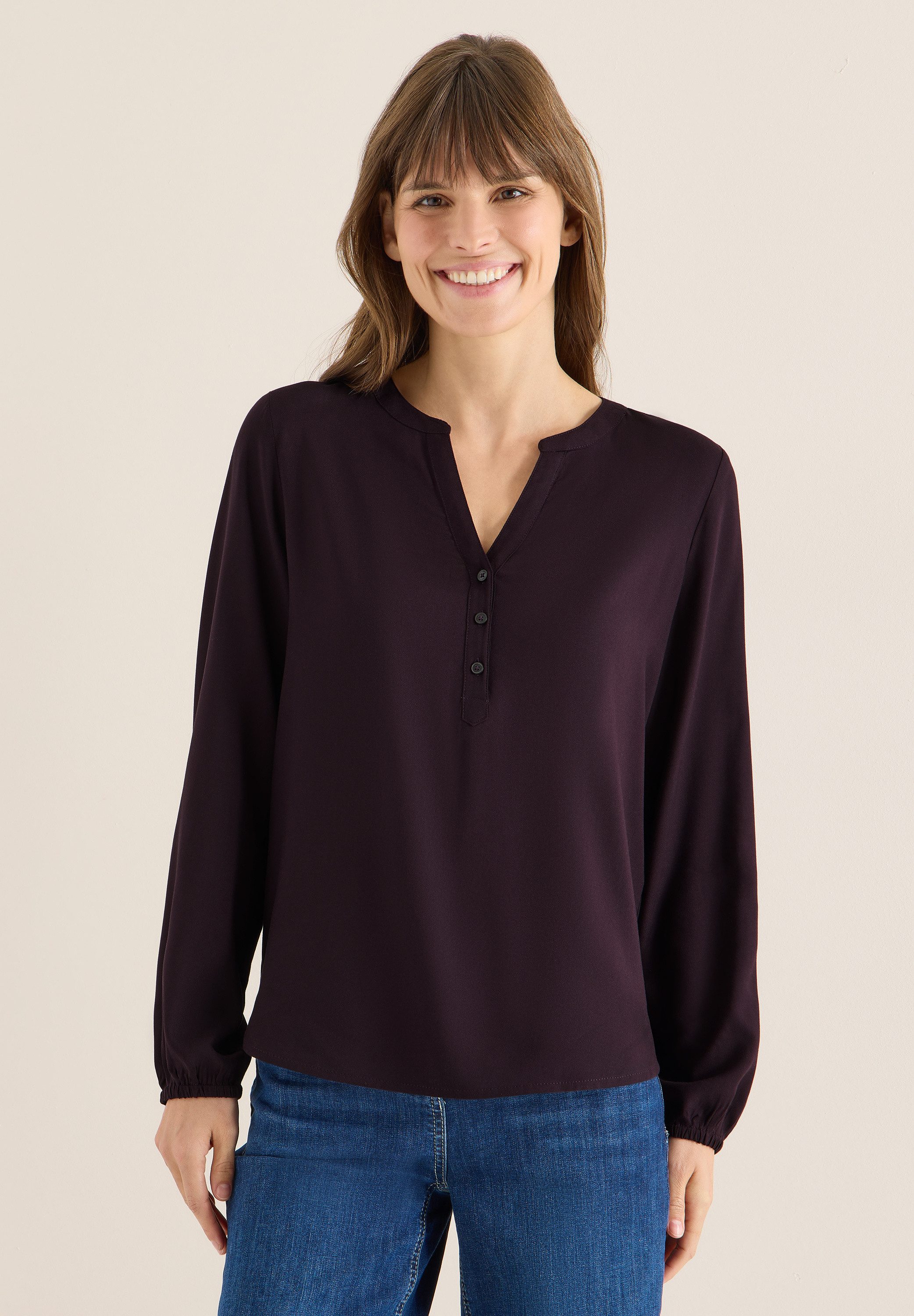 CECIL Langarmbluse aus softer Viskose günstig online kaufen