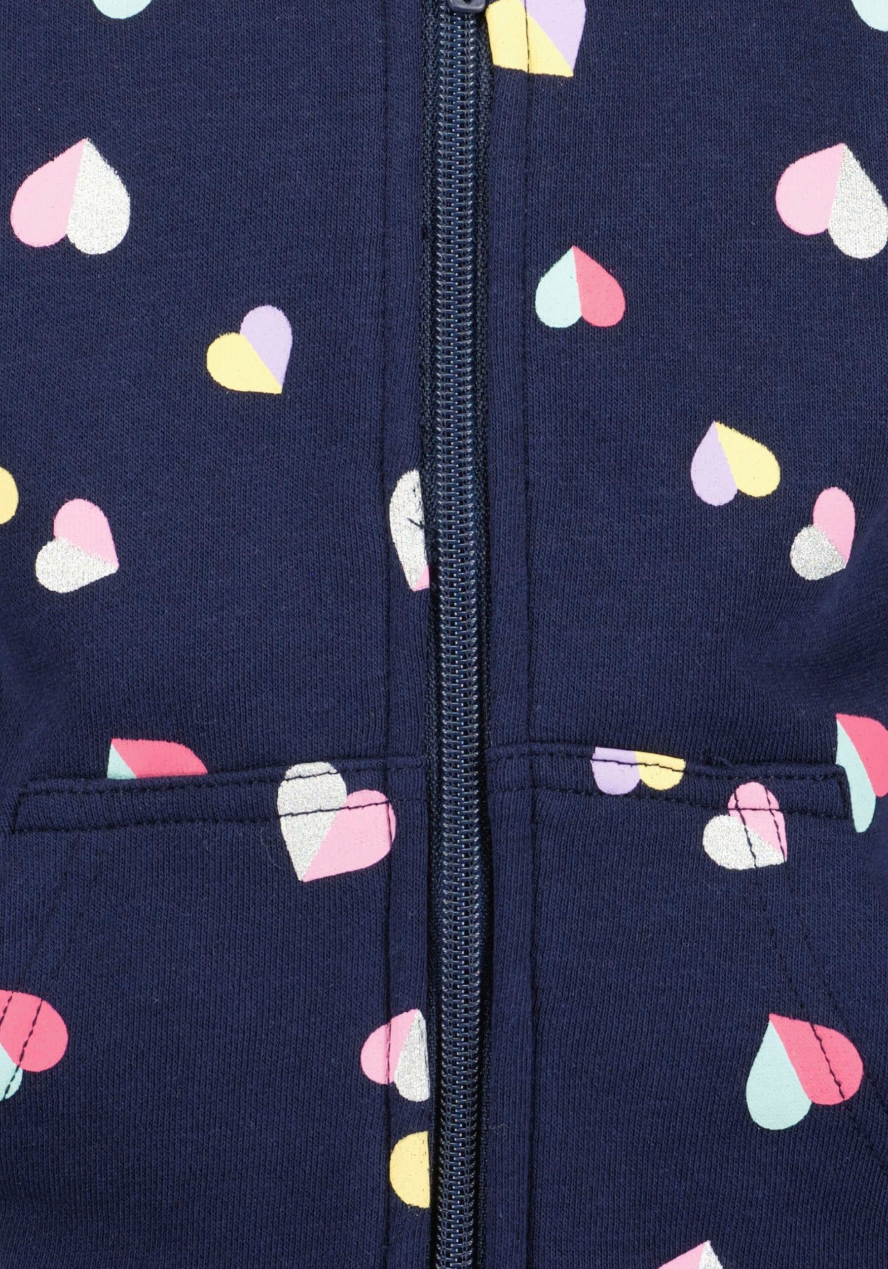 Blue Seven Kapuzensweatjacke (1-tlg) allover bedruckt