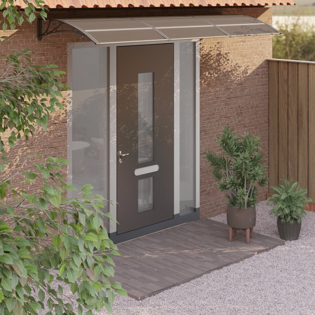 vidaXL Vordach, Türvordach Schwarz 300x100 cm Polycarbonat