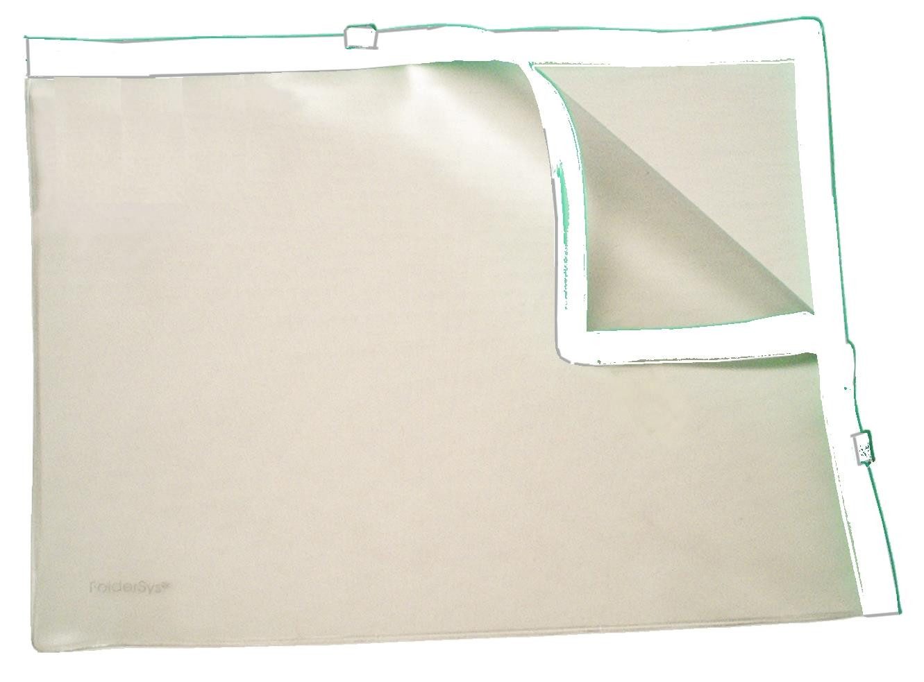 Dokumententasche FSY Klarsicht-Sammelbeutel A4, mit 2 Plastik-Zips, PVC, Zipp weiss, 1