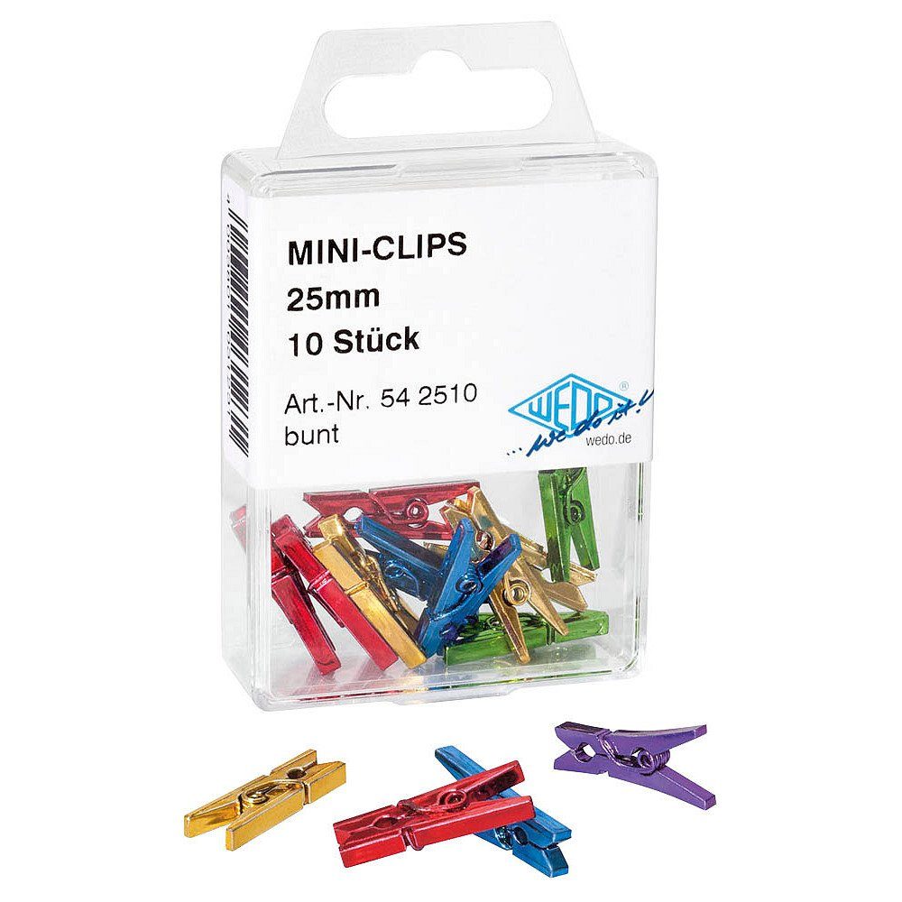 WEDO WEDO Kunststoff-Dekoklammern mehrfarbig Mini-Clips 10 St. Tintenpatrone