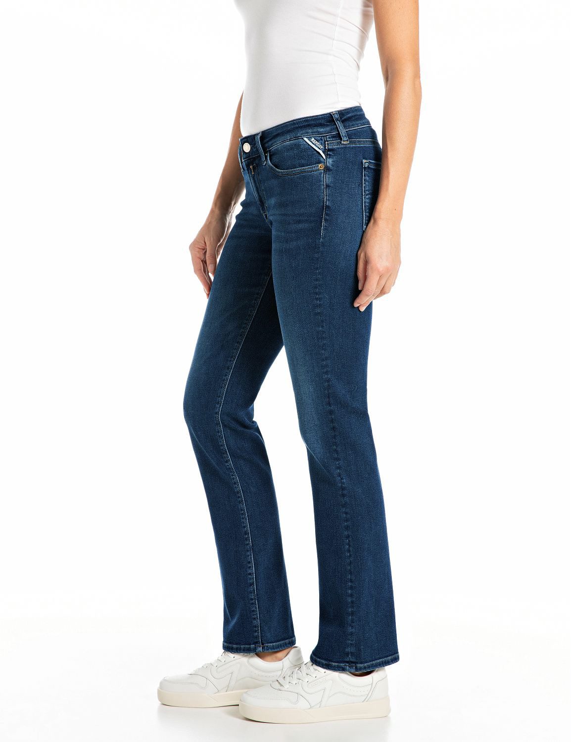 Replay Bootcut-Jeans NEW LUZ mit gesticktem R an der Gesäßtasche – Bild 4 von 5