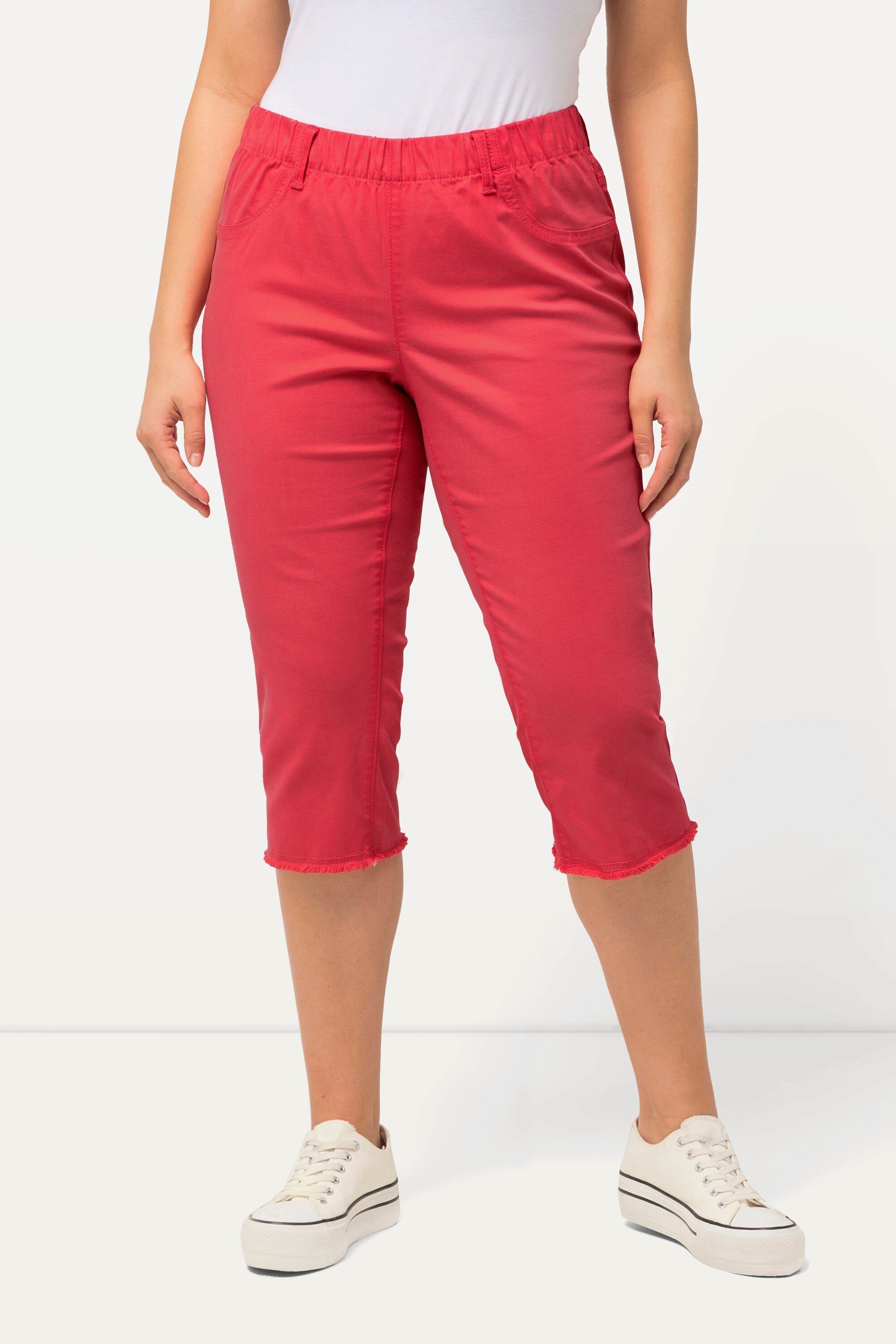 Ulla Popken Caprihose Caprihose Sienna Fransensaum günstig online kaufen