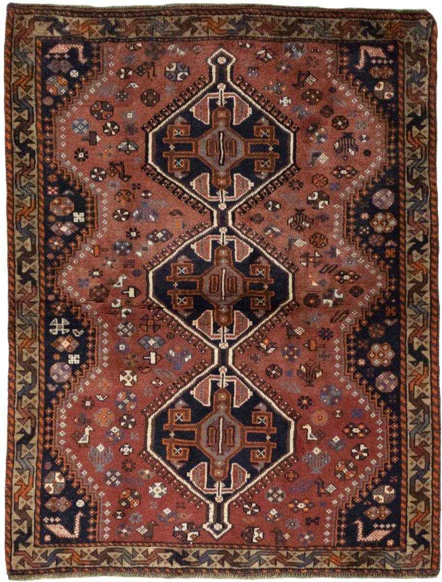 Orientteppich Shiraz 121x157 Handgeknüpfter Orientteppich / Perserteppich, Nain Trading, rechteckig, Höhe: 10 mm