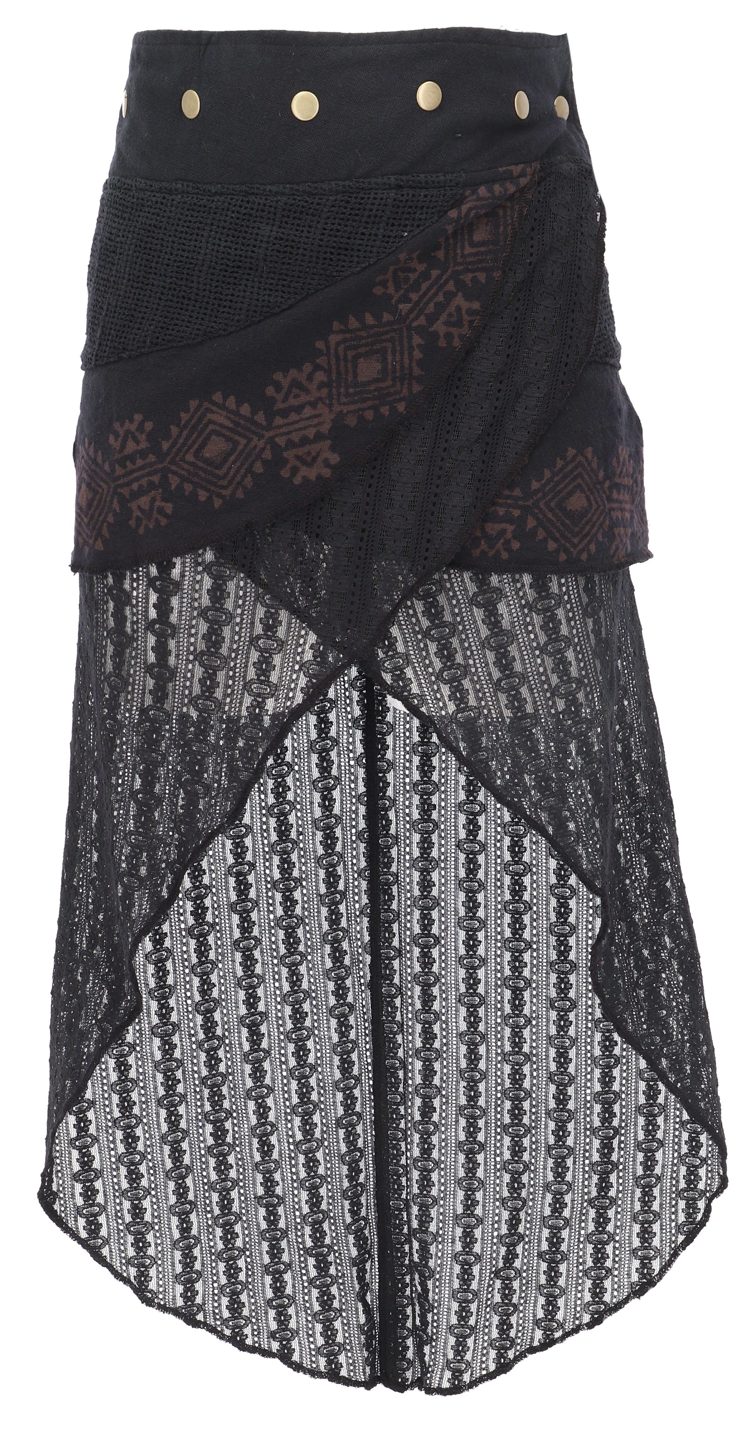 Guru-Shop Minirock Psytrance Goa Pixi Lagenrock, Wickelrock mit.. alternati günstig online kaufen