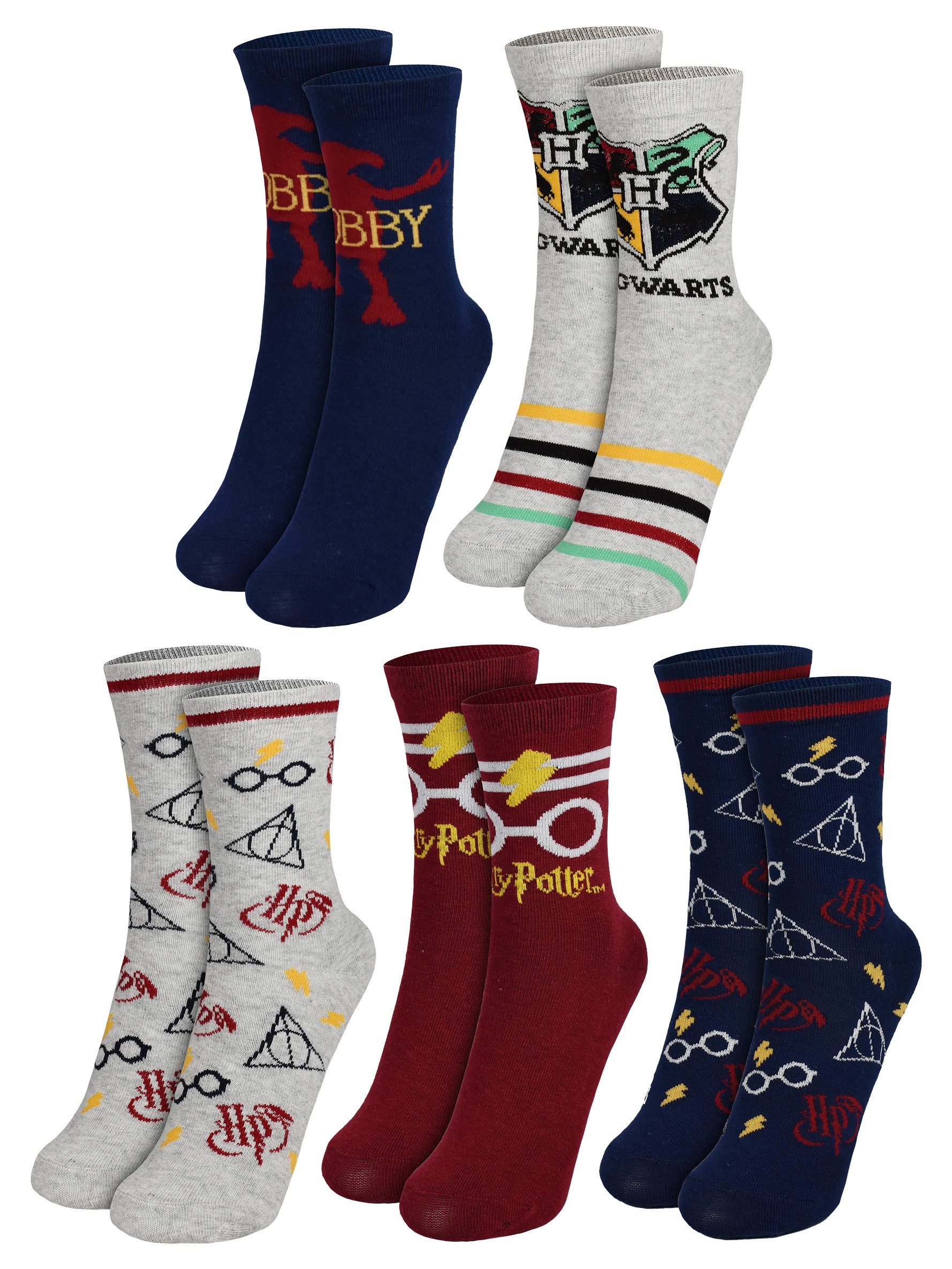 Socken Harry Potter Socken Sneaker Kindersocken Söckchen 5er Pack