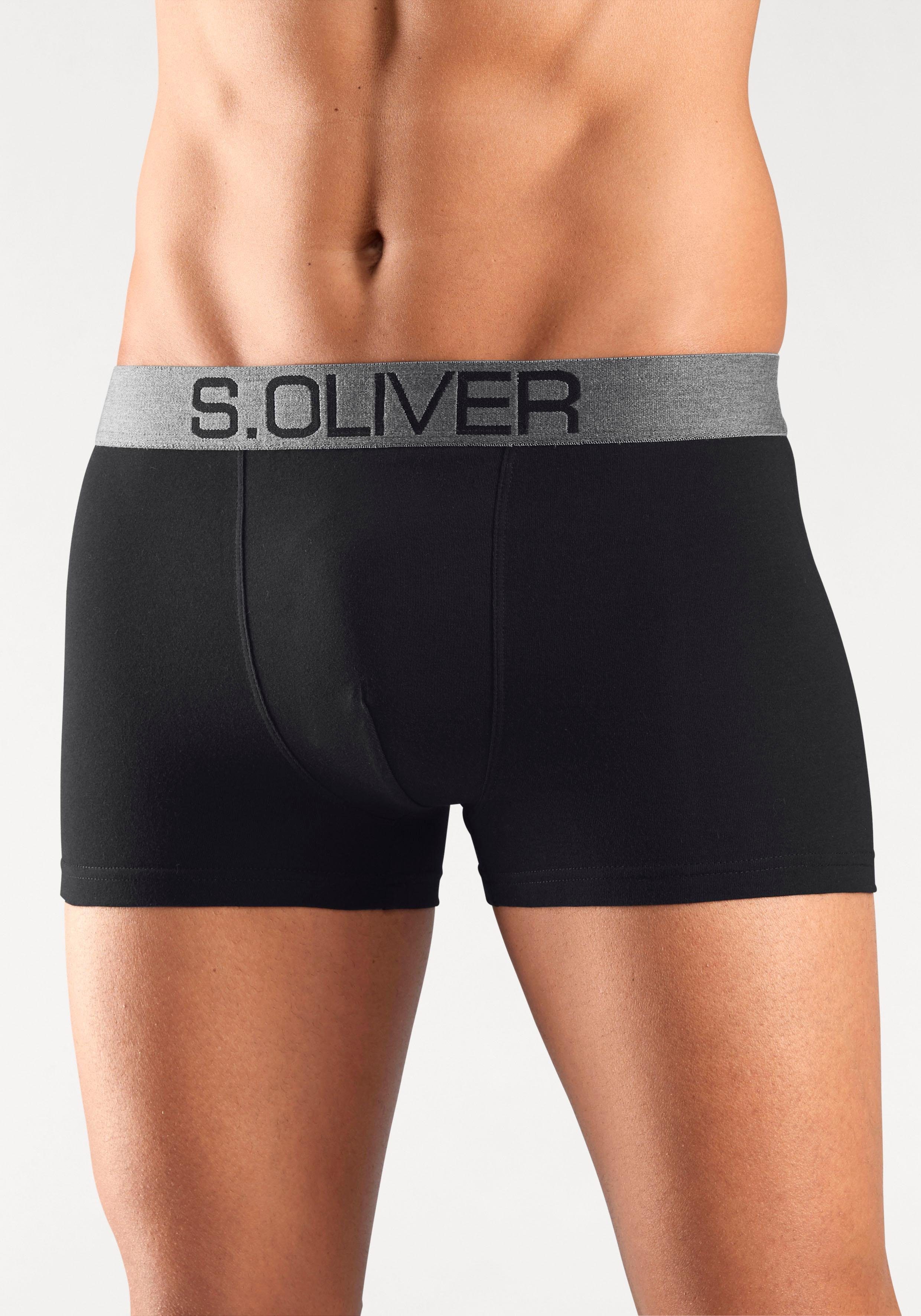 s.Oliver Boxer Boxershorts für Herren (Packung, 4-St) mit kontrastfarbenem Webbund