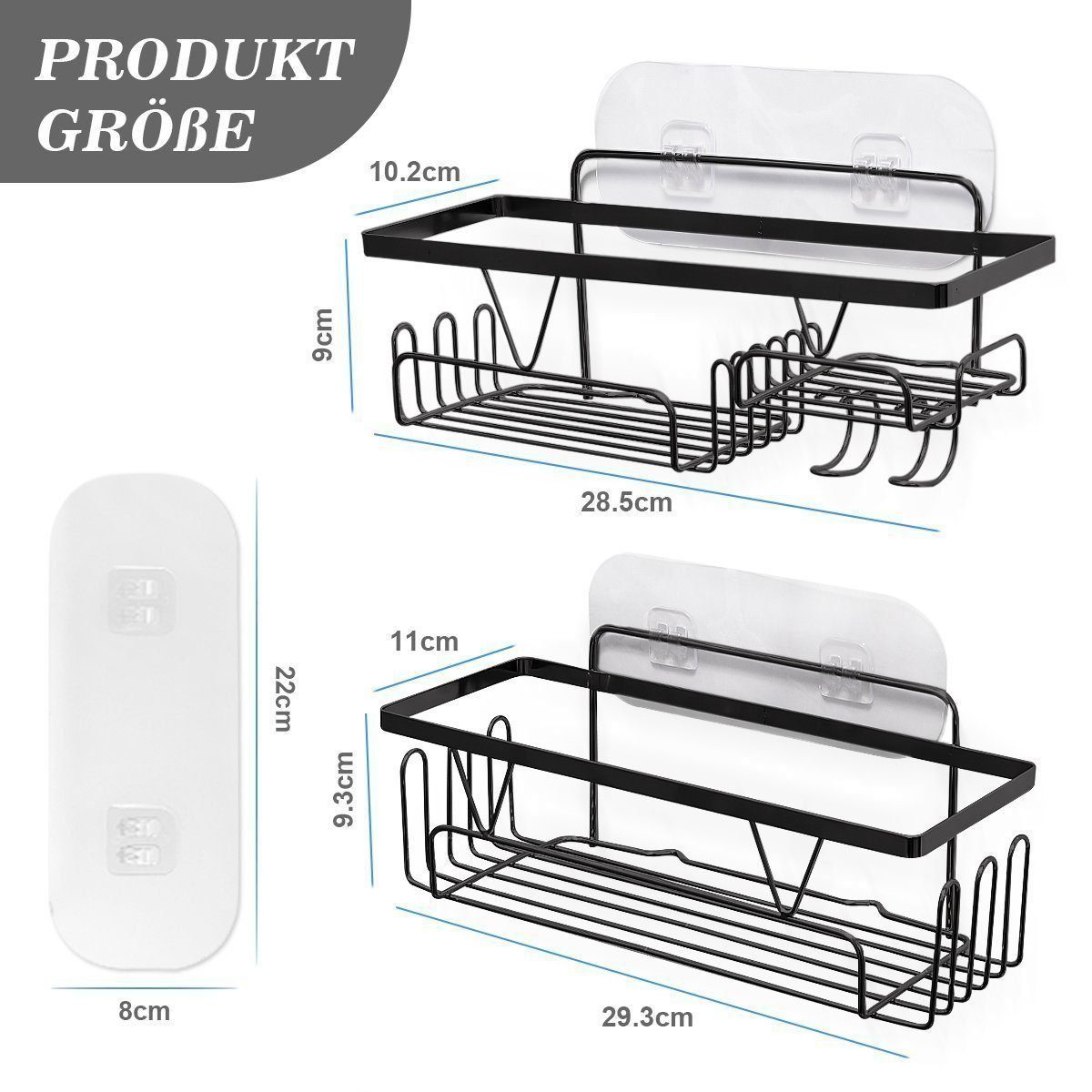 Welikera Duschablage 2*Badezimmerablage, Großraumablage ohne Stanzen günstig online kaufen