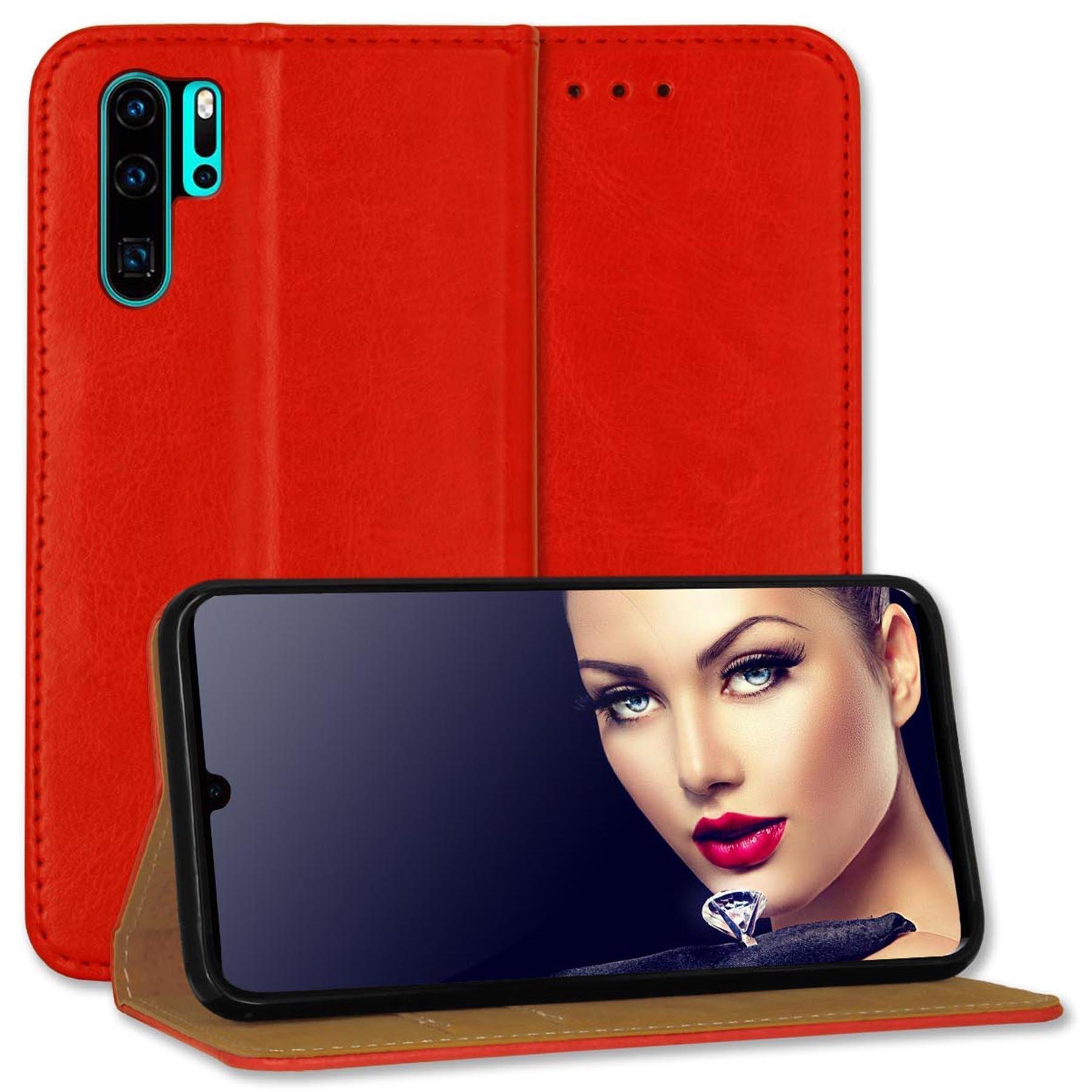 mtb more energy Smartphone-Hülle Bookstyle Business - Farbe rot, für: Huawei P30 Pro, P30Pro New Edition (6.47)