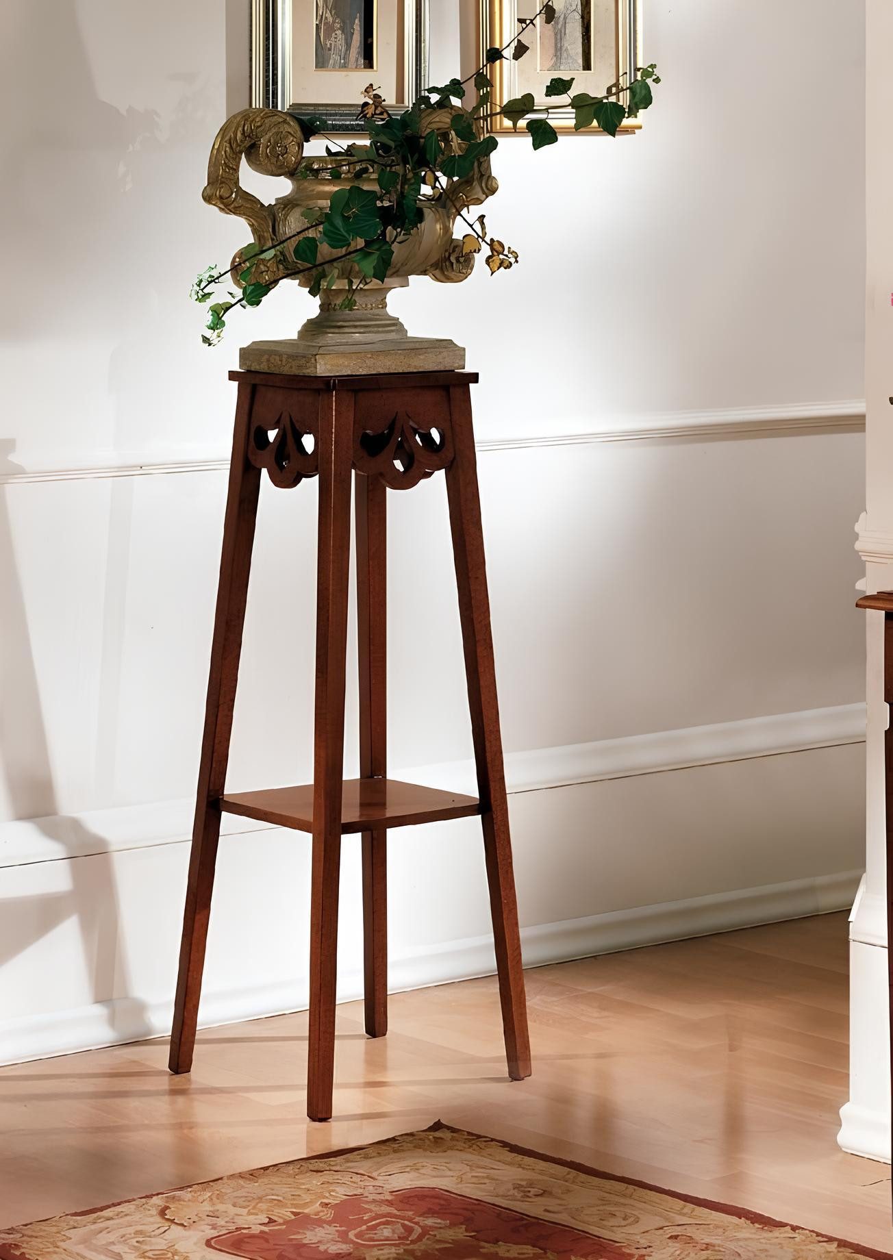 Konsolentisch Blumenständer Blumen Ständer Vasen Ständer Massiv Echtes Holz