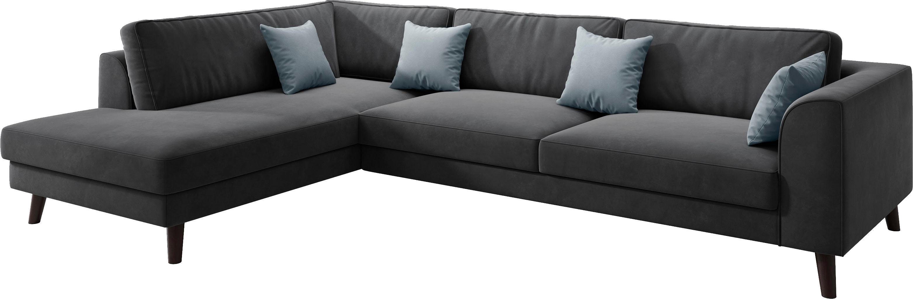 Home affaire Ecksofa Laurentia, L-Form, mit 4 Zierkissen, Ottomane links oder rechts bestellbar. Reduzierter Preis € 1.299,99. Unverbindliche Preisempfehlung € 1.699,00