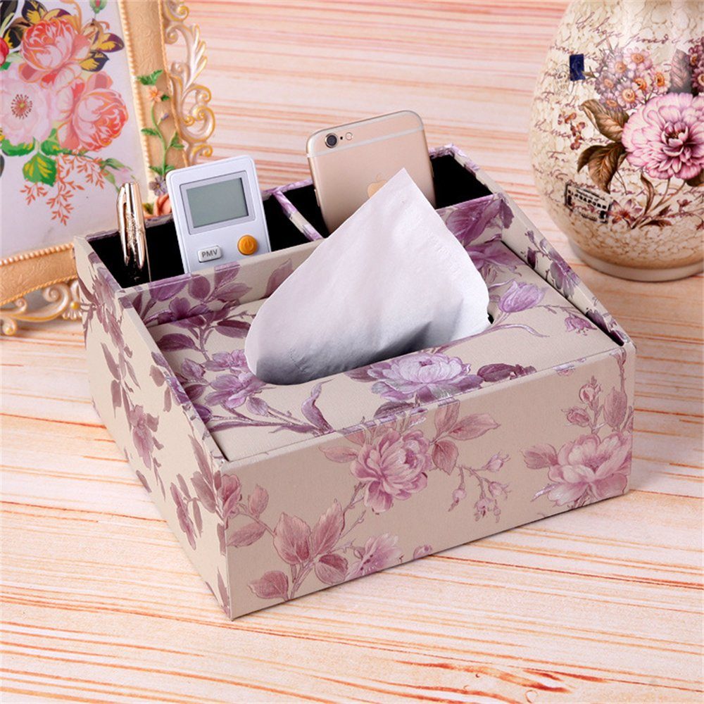 Elegante nach Hause dekorative Taschentuch Fall Taschentuch Box Pu