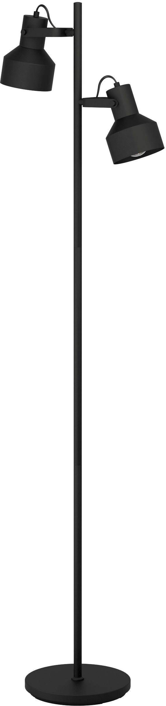 EGLO Stehlampe CASIBARE, Leuchtmittel wechselbar, - Leuchtmittel, schwarz ohne Stahl E27 - exkl. in Stehleuchte 2X28W aus