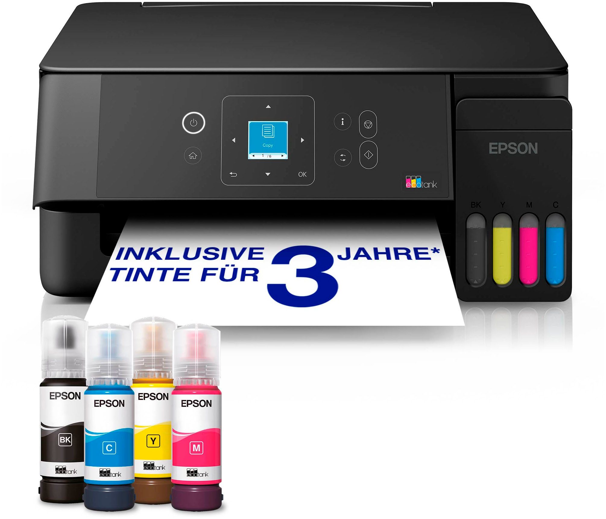 Epson EcoTank ET-2922 Multifunktionsdrucker, (WLAN (Wi-Fi), LAN (Ethernet), Wi-Fi Direct)