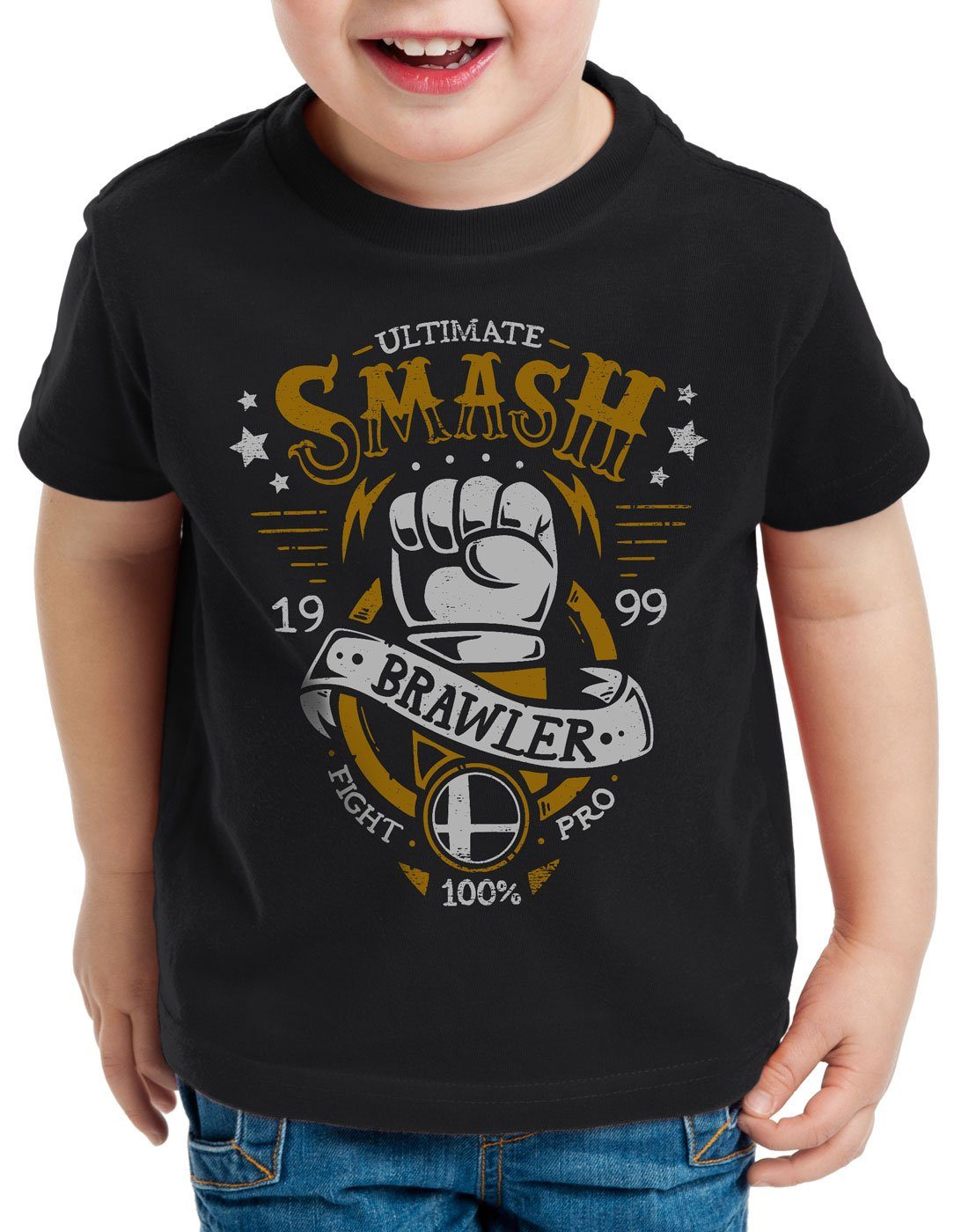style3 Print-Shirt Kinder T-Shirt Smash Brawler ultimate bros switch