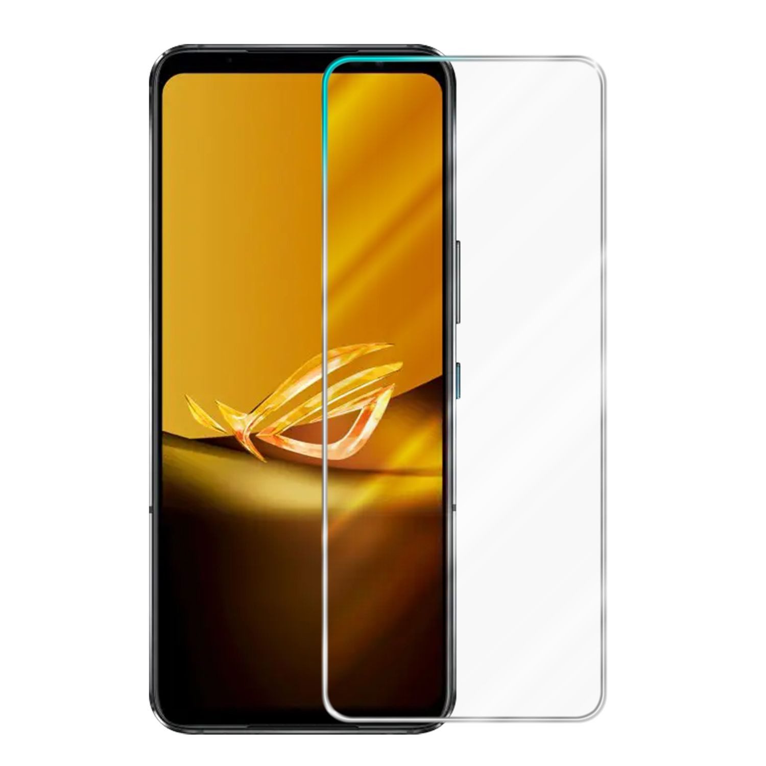 Cadorabo Schutzfolie für Asus ROG Phone 6 / 6D Schutzfolie, (1-St), Schutzfolie Panzer Folie (Tempered) Display Schutzglas 3D Touch