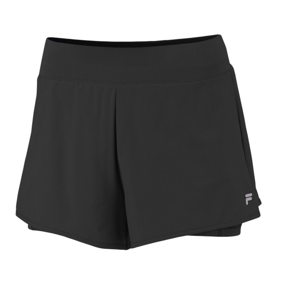 Fila Шорты Tennishose Luna (mit Innenhose, hoher Bund) kurz schwarz Damen