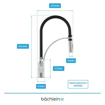 Bächlein Küchenarmatur Assaranco - flexibel Magnet Magnethalterung der Brause