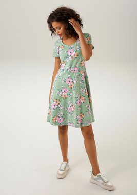 Aniston CASUAL Sommerkleid mit romantischem Blumendruck - NEUE KOLLEKTION