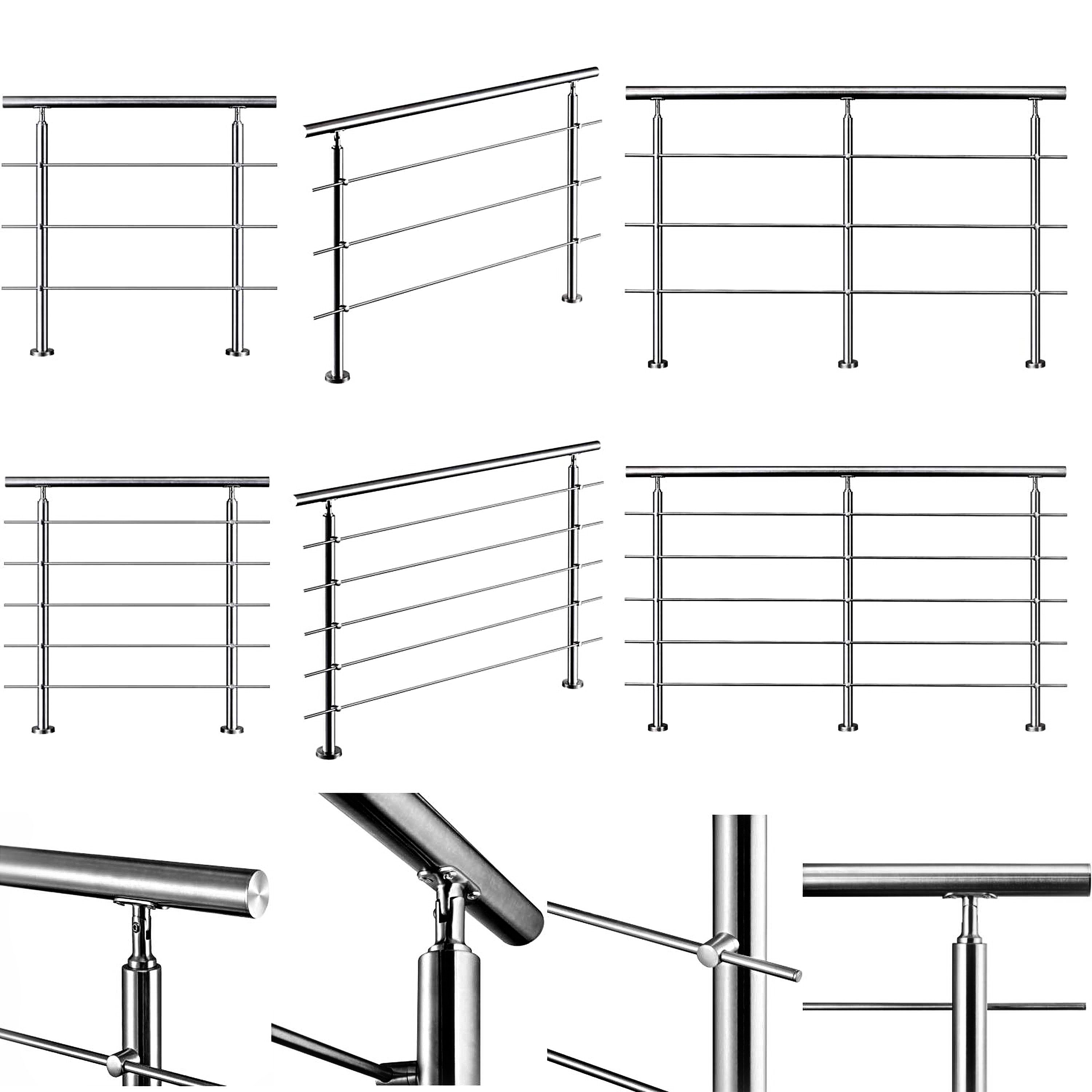 duschspa Treppengeländer Edelstahl Geländer Treppengeländer 80-200cm Außen& günstig online kaufen