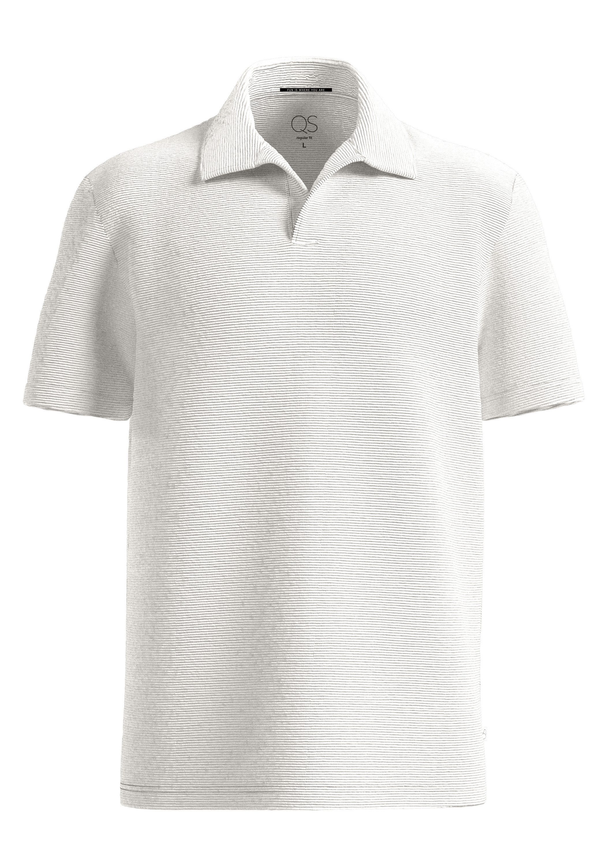 QS Kurzarmshirt Polo-Shirt Poloshirt mit Struktur