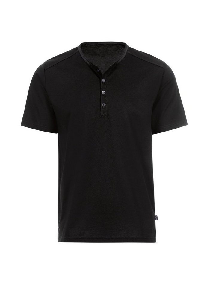 Trigema T-Shirt TRIGEMA T-Shirt mit Knopfleiste DELUXE Baumwolle,  Klassischer Schnitt Unisex