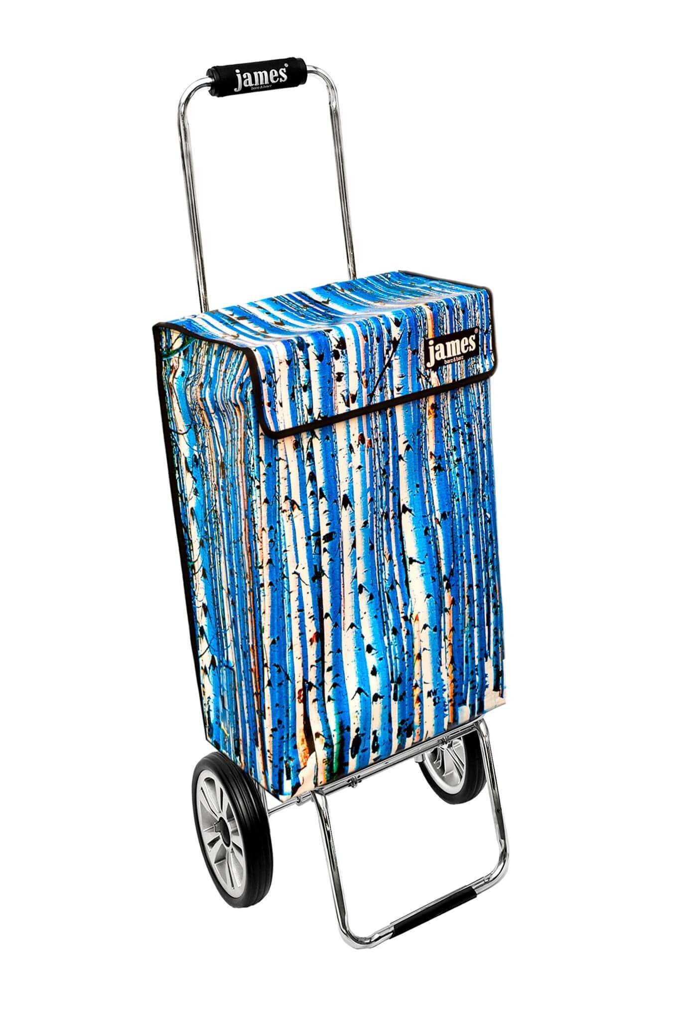 james Einkaufstrolley SILVA - stabiler Einkaufswagen mit individuellem Design, Handmade in Austria - Einkaufsbegleiter mit viel Stauraum - trägt 40kg