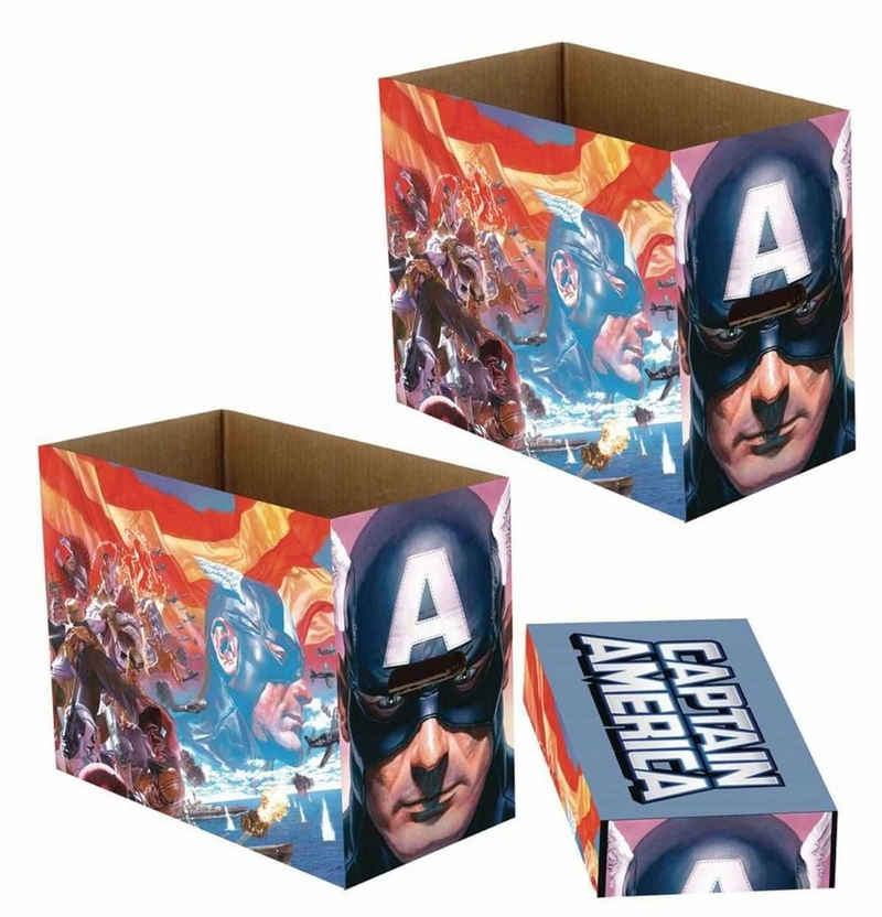 MARVEL Kiste Captain America - Box mit Deckel zur Aufbewahrung - 22 x 29 x 39 cm