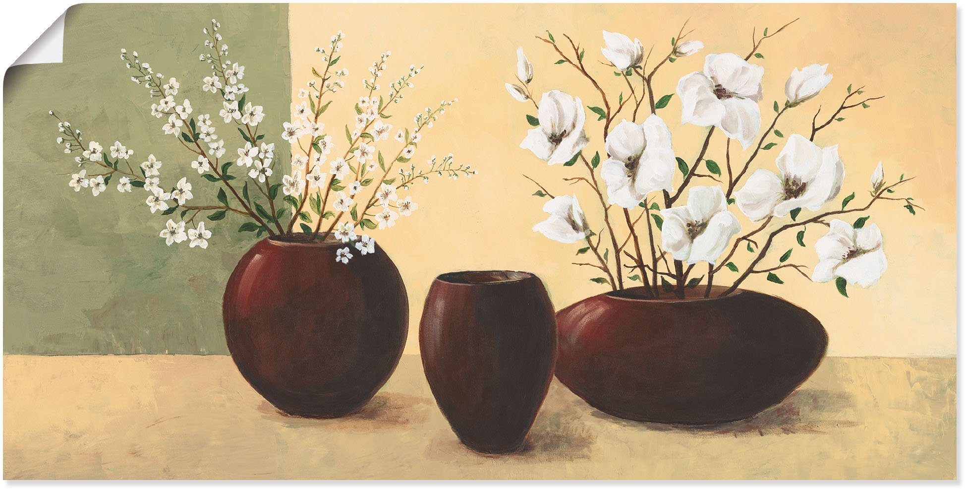 Artland Wandbild Magnolien, Vasen & Töpfe günstig online kaufen