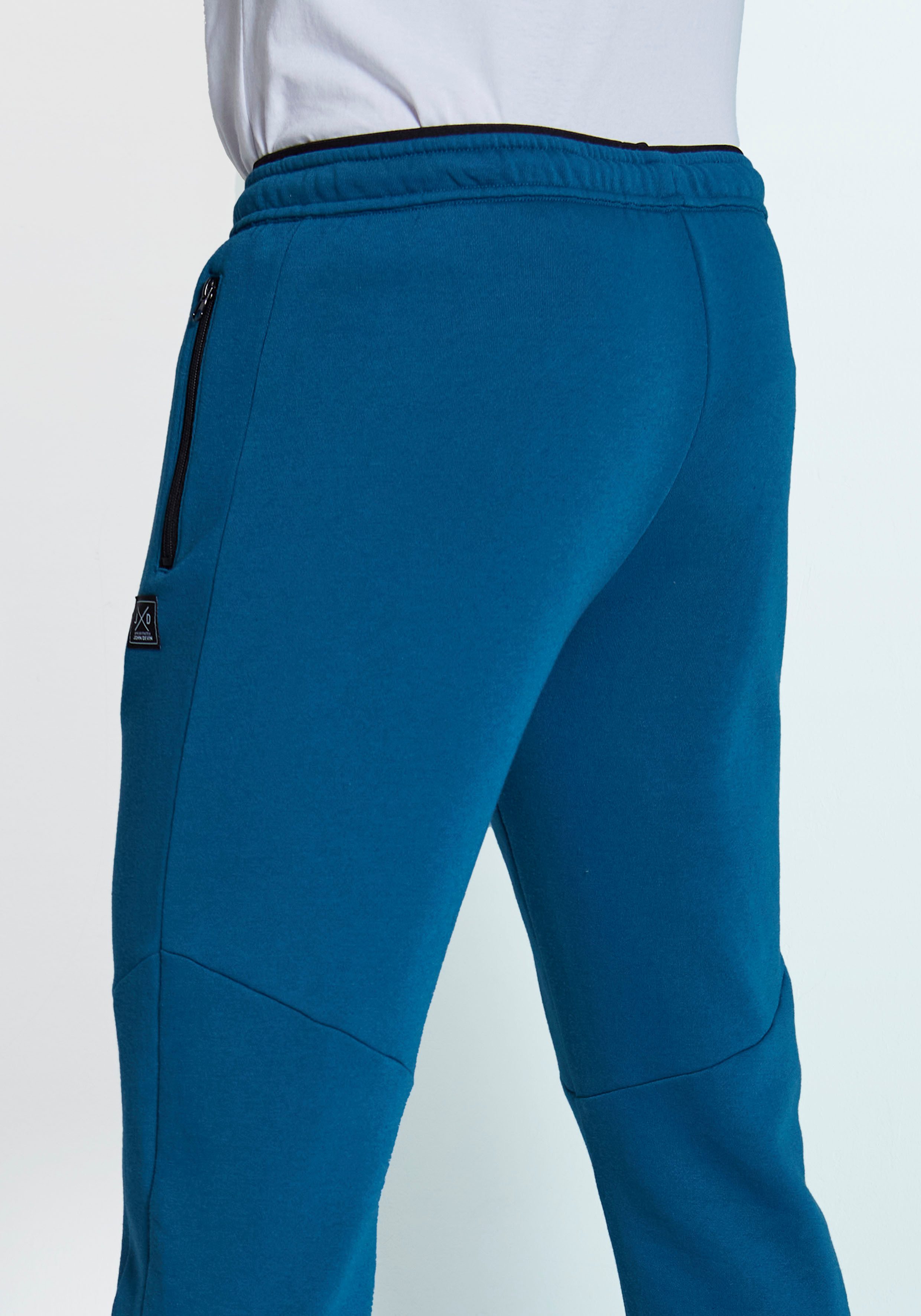 John Devin Sweathose Jogginghose mit seitlichen Taschen und Bindeband aus Baumwoll-Mix – Bild 5 von 5