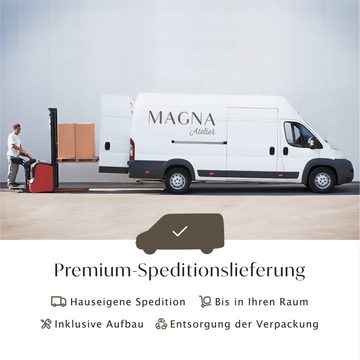 MAGNA Atelier Esstisch LOUISIANA mit Marmor Tischplatte, Küchentisch, Eichenholz, Naturstein, nachhaltig, 200x100x75cm