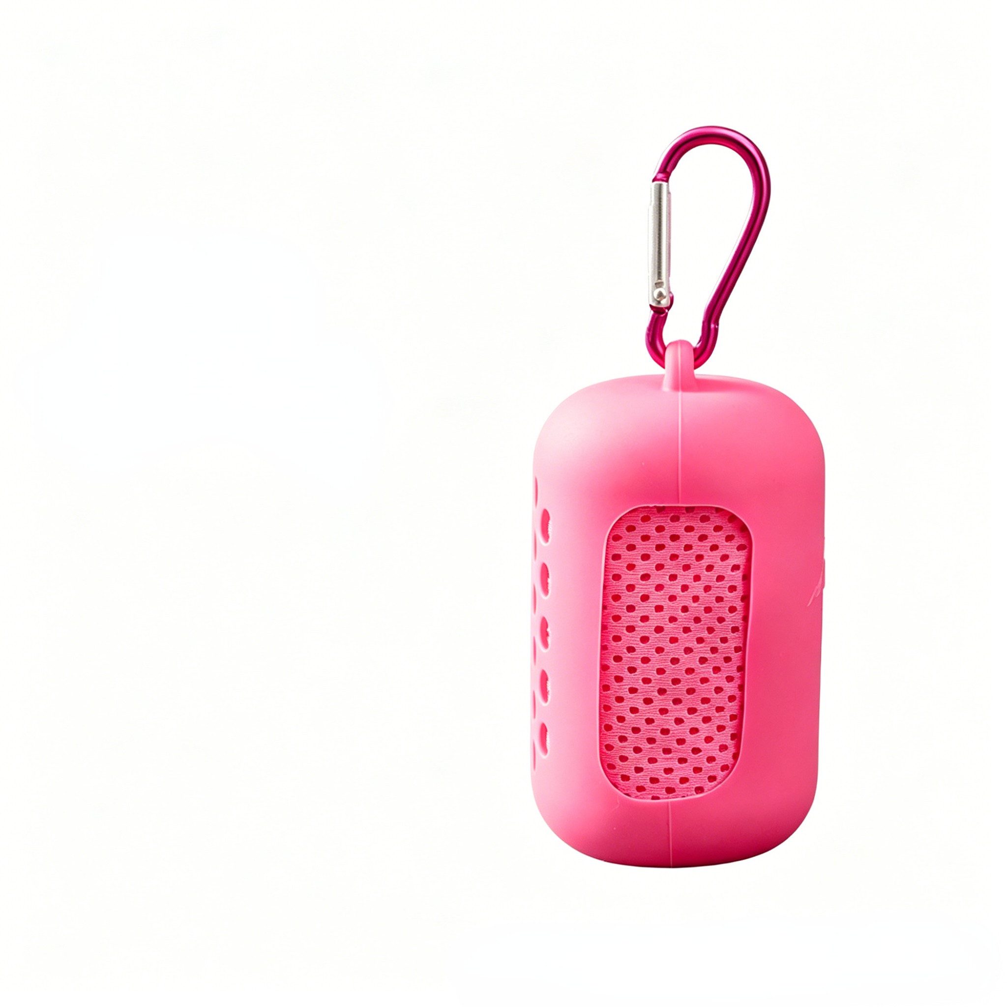 Blusmart Sporthandtuch Leichtes, schnelltrocknendes Kühlhandtuch, (mit Silikonhülle und Karabinerhaken, 1-St), Mikrofaser Handtuch, Für Sport, Wandern, Strand und Outdoor