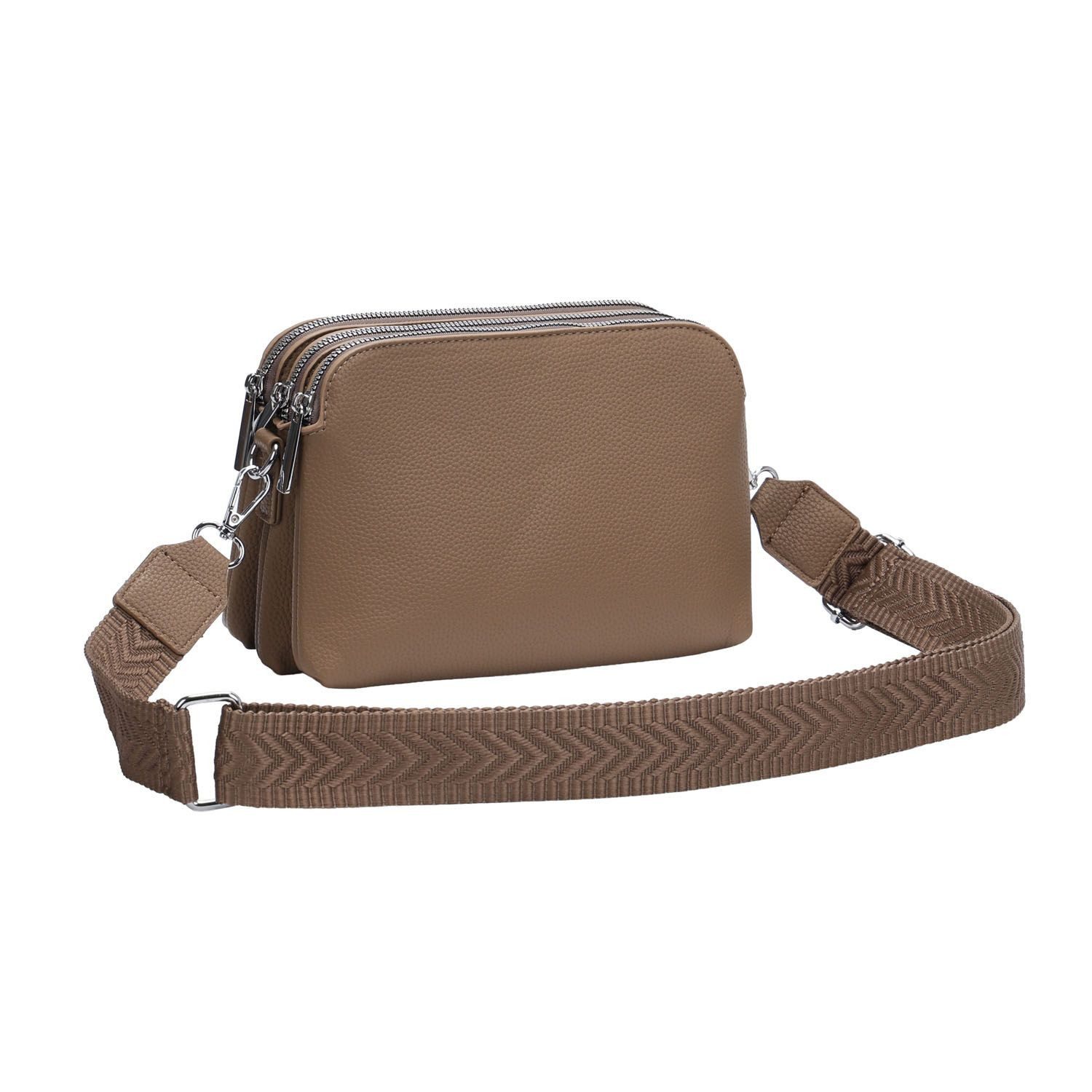 ITALYSHOP24 Schultertasche Damen Tasche Bodybag Umhängetasche Crossbody Brusttasche Handtasche, Crossover Muster Taschengurt Smartphone Geldtasche Abend Handy Clutch