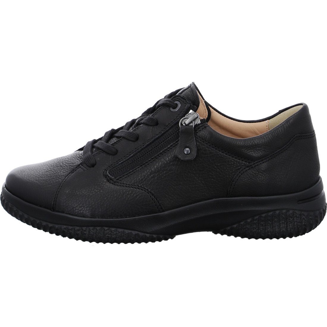 Ethno Schnürschuh schwarz Schnürschuh Schuhe, Nubuk Hartjes Damen 047508 - Hartjes