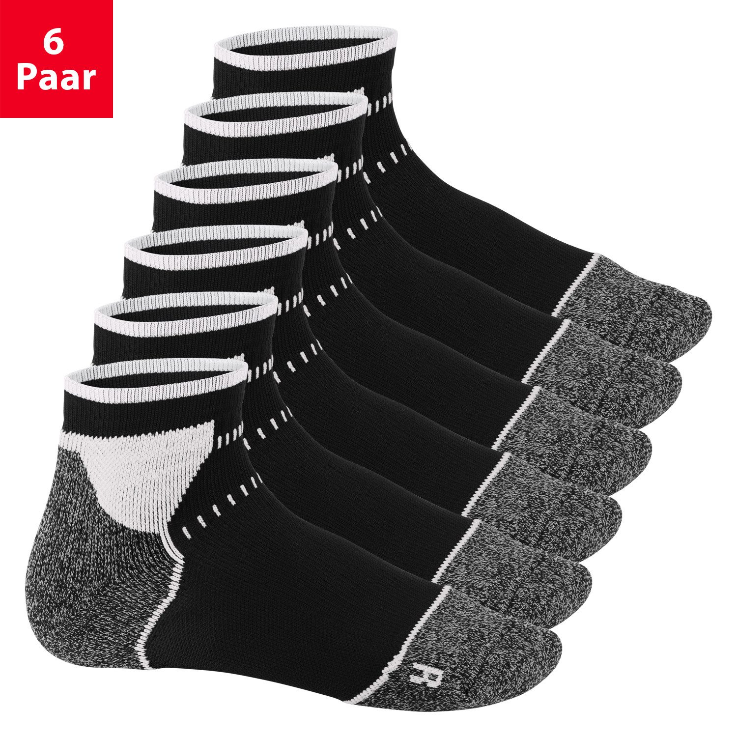 Footstar Спортивные носки Damen & Herren Funktions Sport Socken (6 Paar) Laufsocken