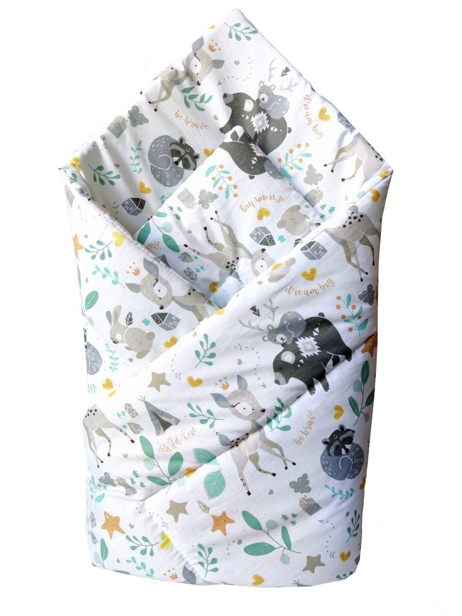 Babymajawelt Pucksack Puckdecke Waldtiere - Einschlagdecke Neugeborene, (Babydecke zum Einschlafen, Schlafsackersatz, 1 tlg., 1 Stück, Размер 75x75 cm), Matte, Wickelauflage oder Decke zum Einschlafen, Made in EU