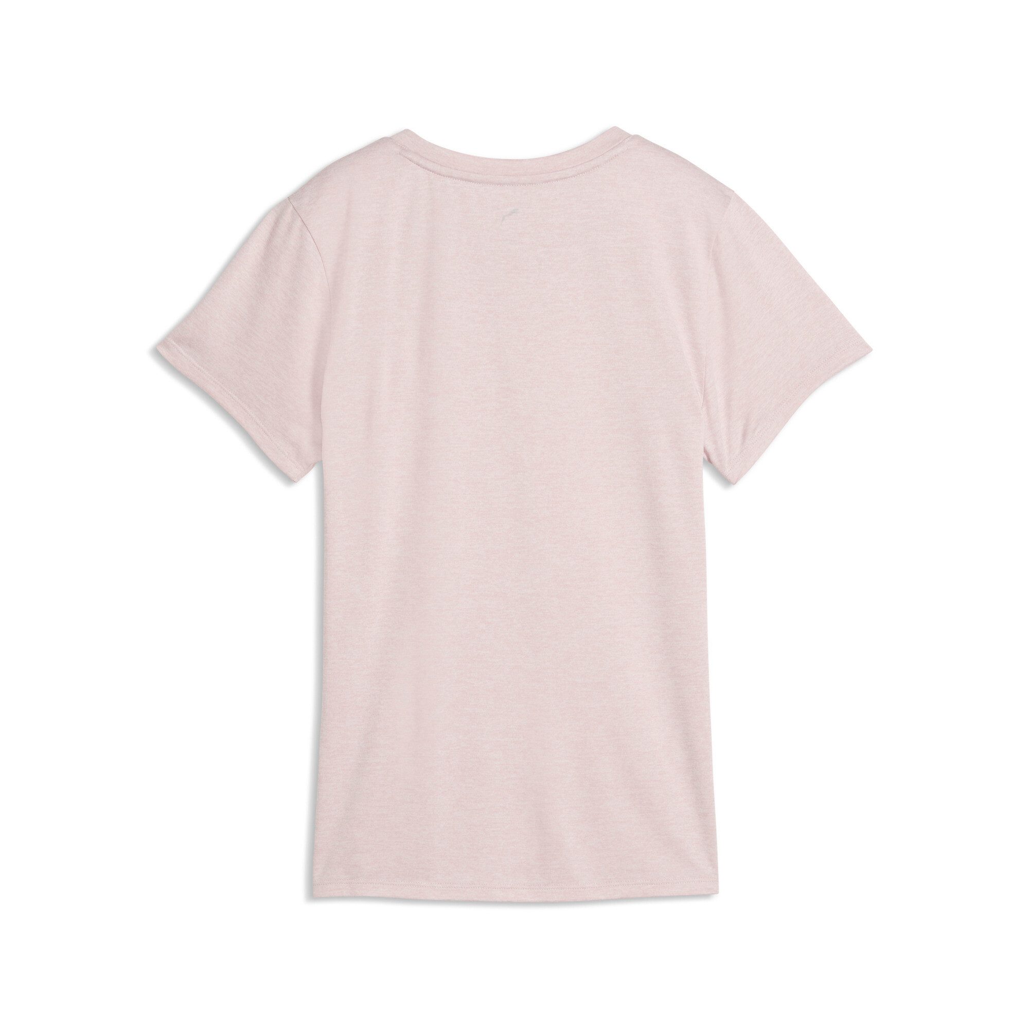 PUMA Trainingsshirt W TAD ESSENTIAL HEATHER LOGO TEE Kurzarm, sportliches T-Shirt, für sportliche Aktivitäten