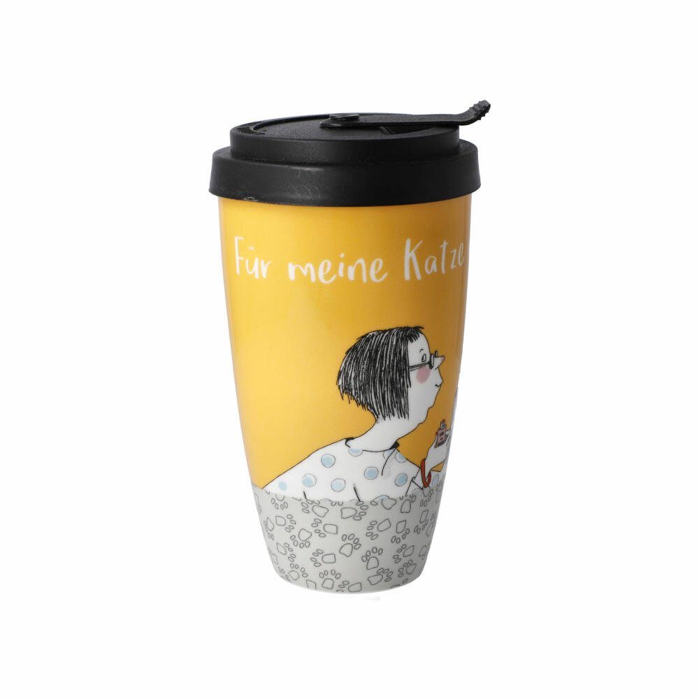 Goebel Coffee-to-go-Becher Künstlertasse Barbara Freundlieb Katze, - China Fine meine Für Bone