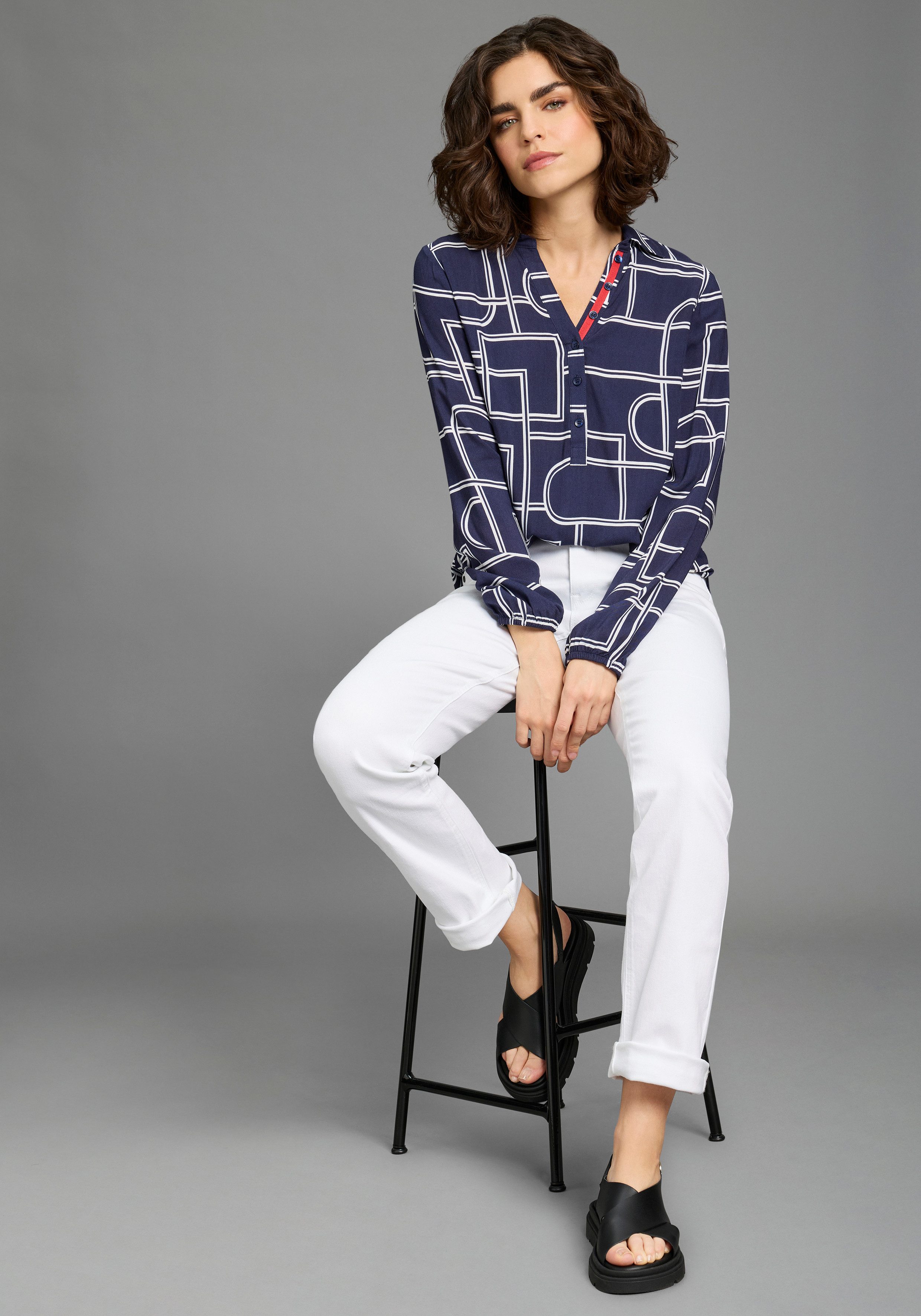 Laura Scott Longbluse mit Kontrasttape - NEUE KOLLEKTION – Bild 5 von 5