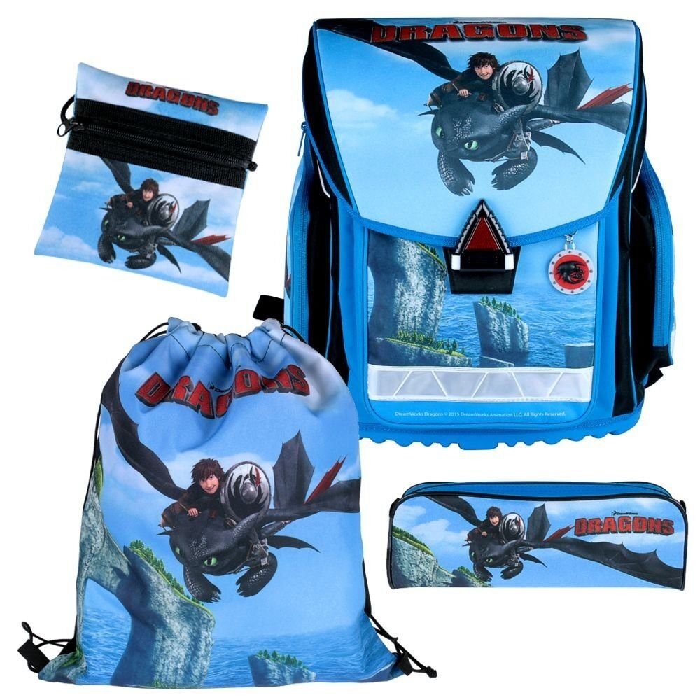 Stylex Schulranzen Stylex Schulranzen Set Dragons Ranzenset Schultasche 4 Teilig 51050 (4-tlg)