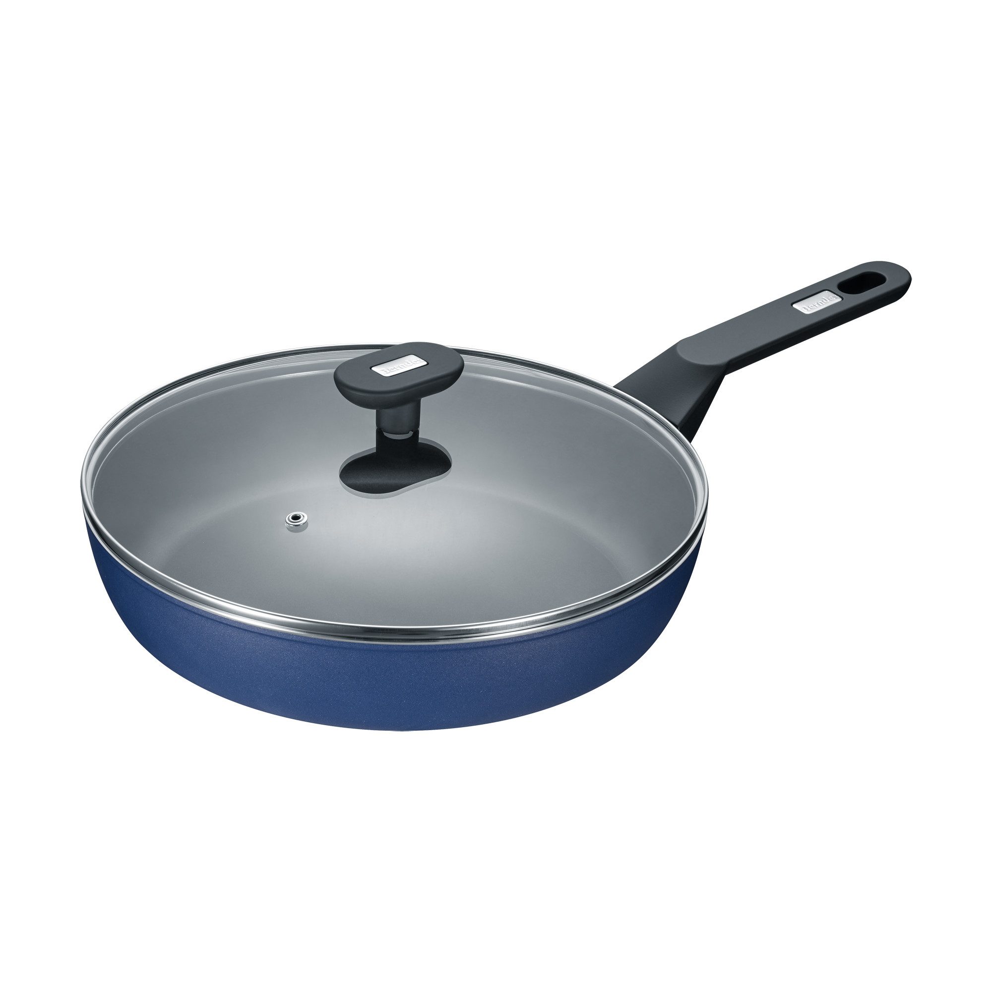 Berndes Schmorpfanne mit Glasdeckel 28 cm, Aluminium, schwarz - Special+, Aluminium