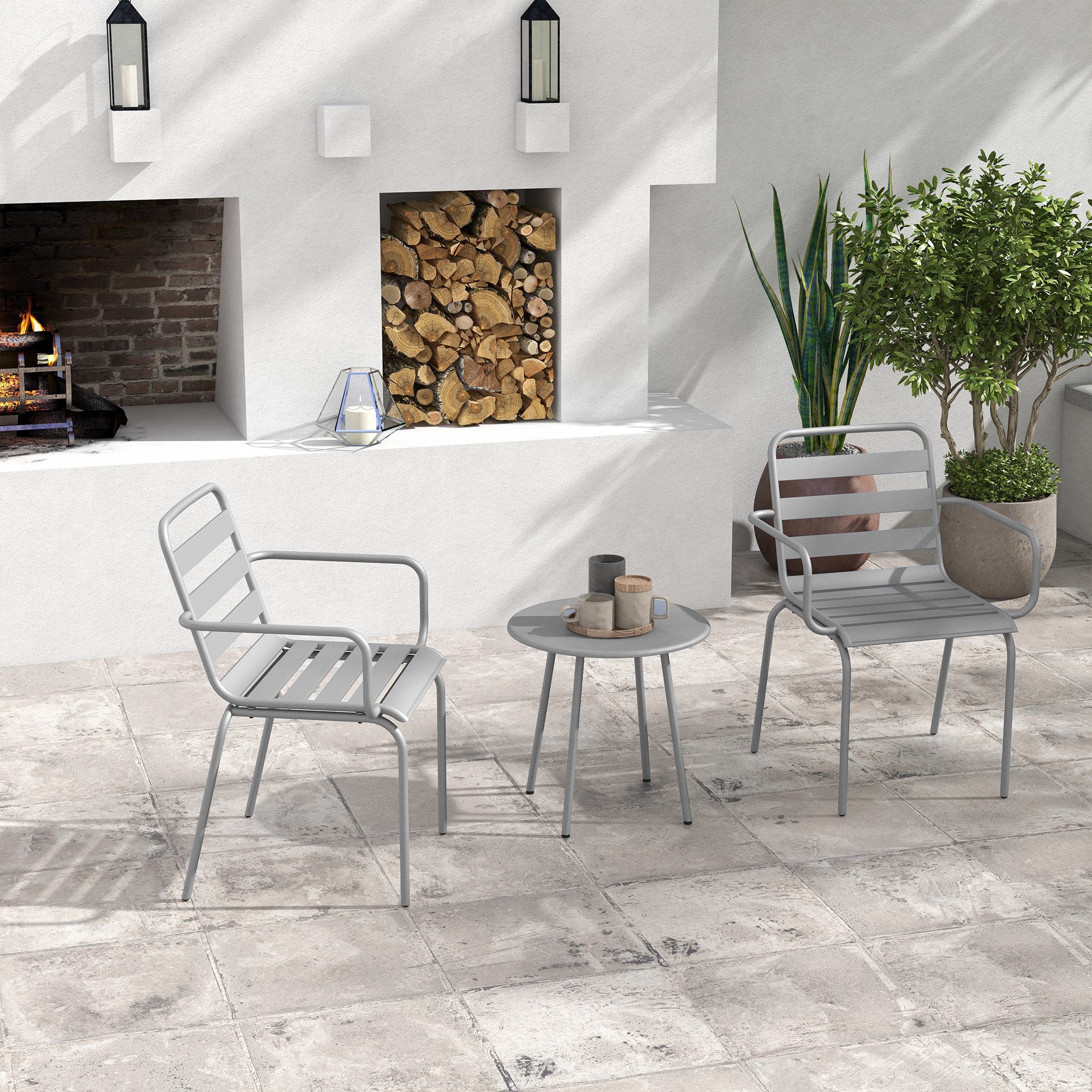Outsunny Balkonset Bistroset Gartenmöbel Set mit günstig online kaufen